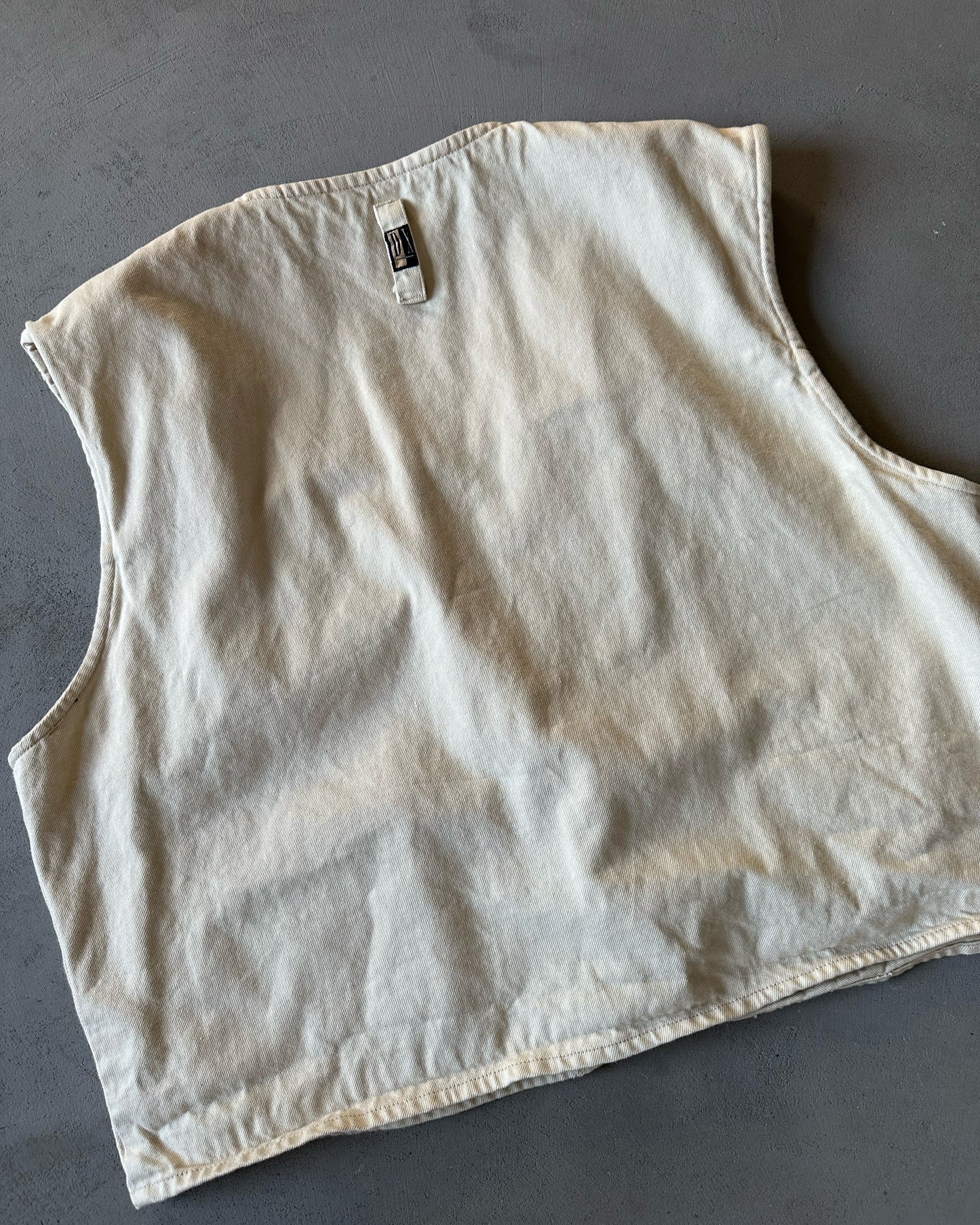 2000s - Cream DX Multi Pockets Vest - XL