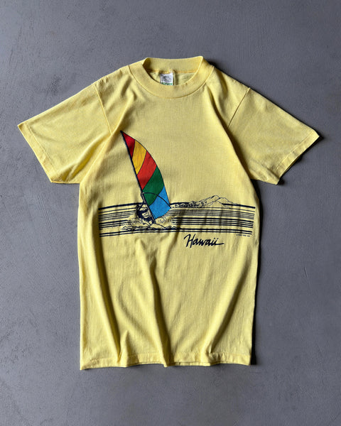 1980s - Yellow "Hawaii" T-Shirt - XS