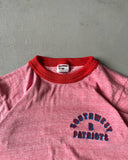 1980s - Red "Patriots" Ringer T-Shirt - XXS