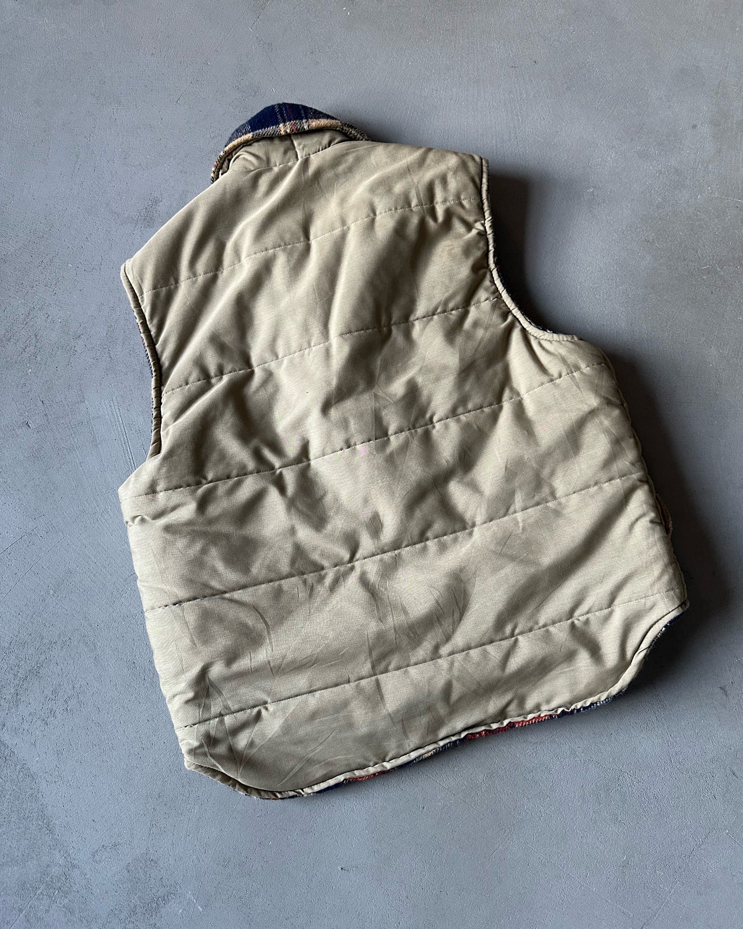 1980s - Beige Frost King Puffer Vest - M