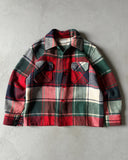 1970s - Green/Red Plaid Wool Shacket - M