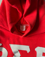 1970s - Red Fraternity Russell Hoodie - M