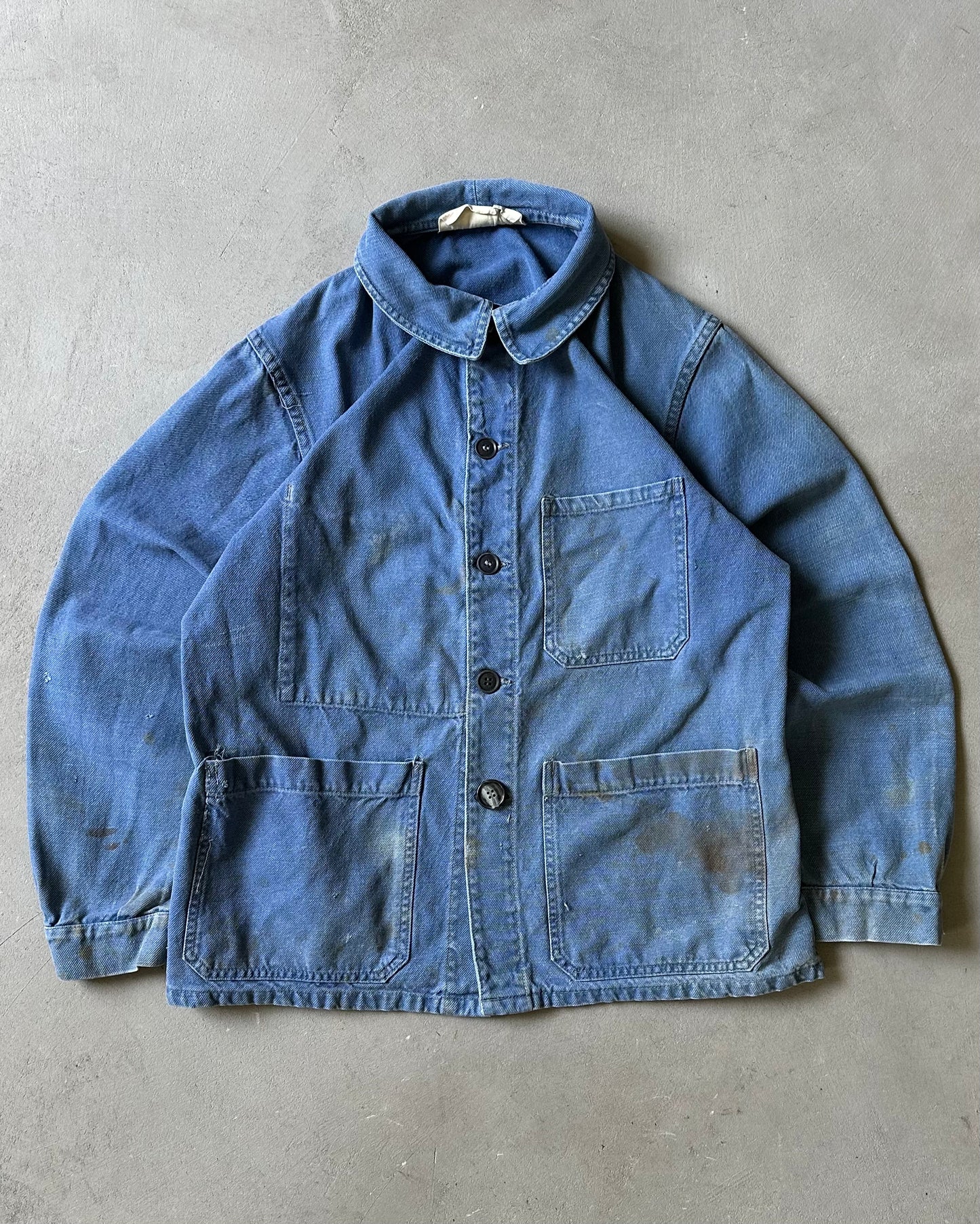 1970s - Distressed Blue Euro Chore - XS