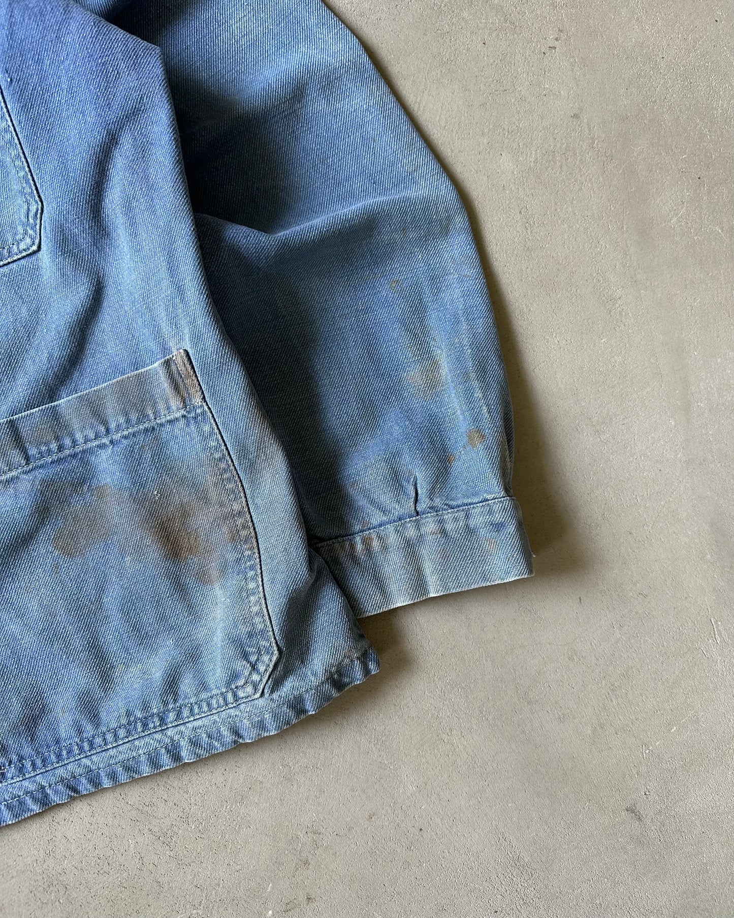1970s - Distressed Blue Euro Chore - XS