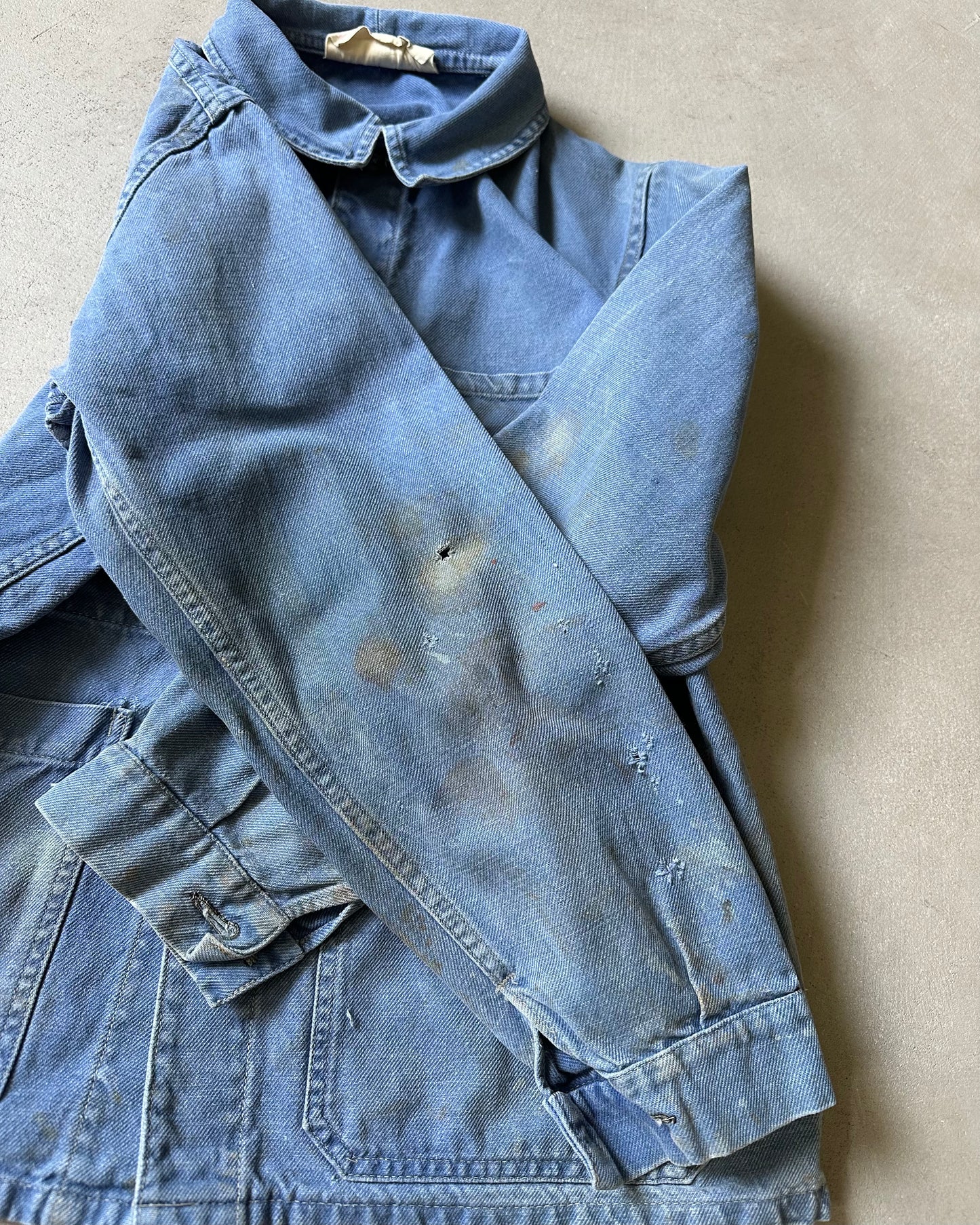 1970s - Distressed Blue Euro Chore - XS