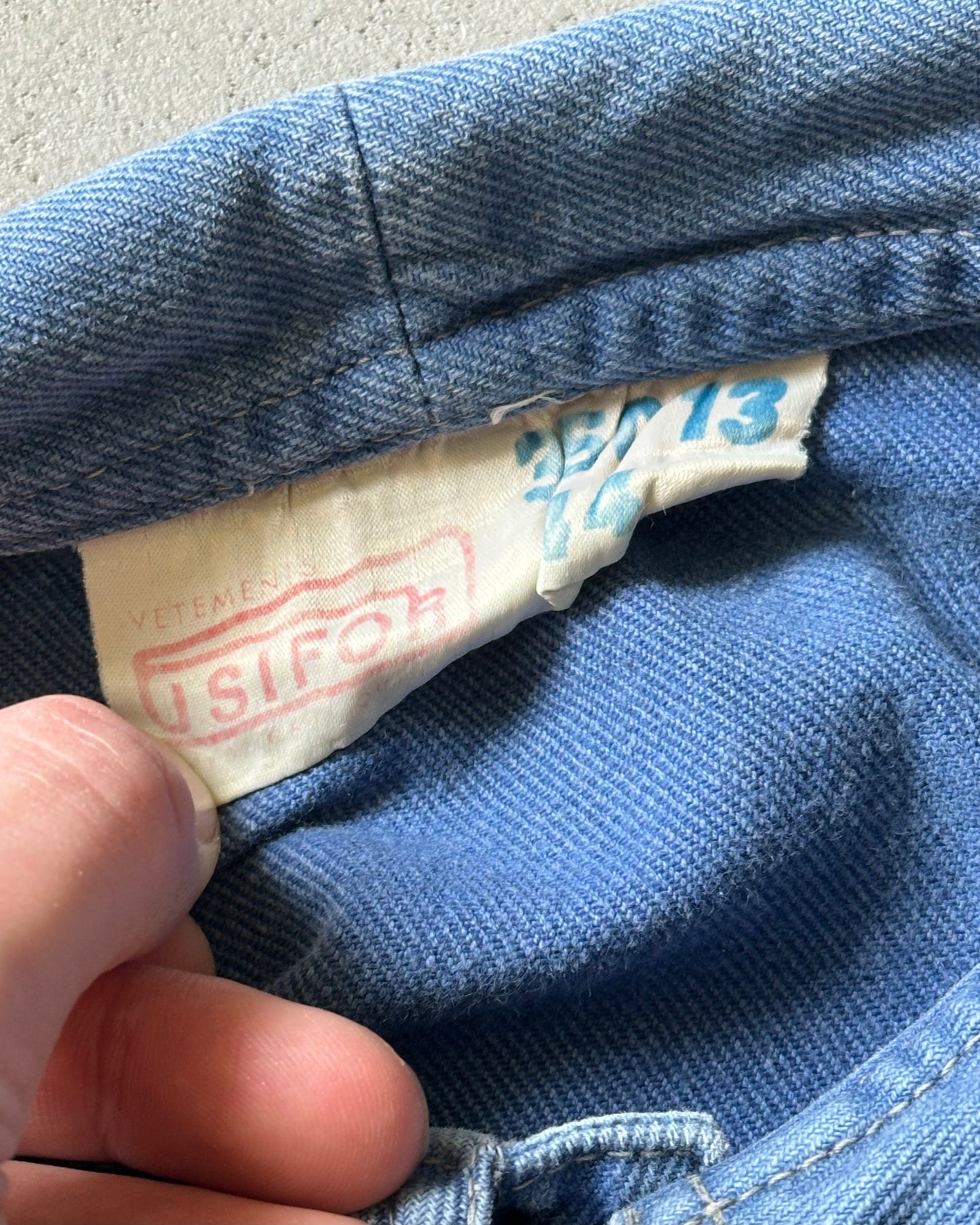 1970s - Distressed Blue Euro Chore - XS