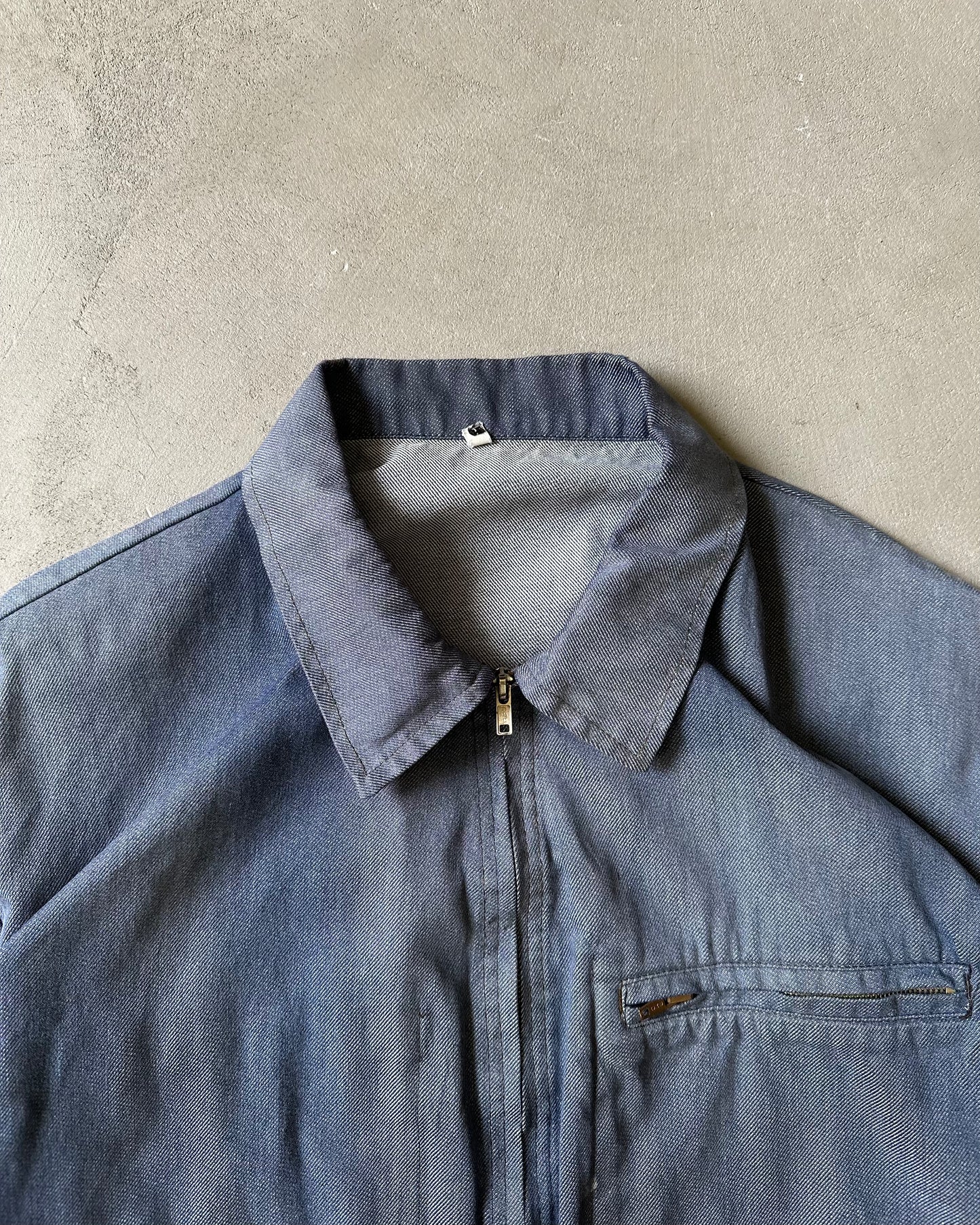 1980s - Distressed Denim Work Jacket - XL