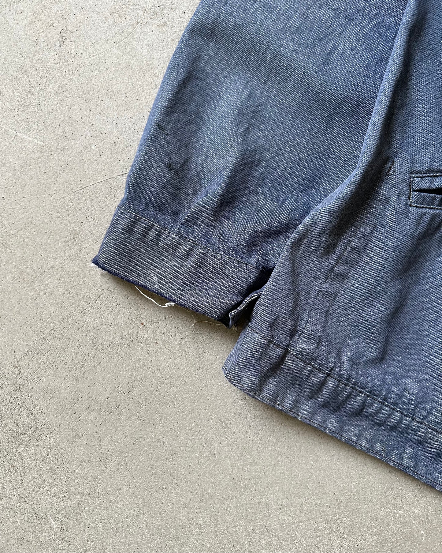 1980s - Distressed Denim Work Jacket - XL