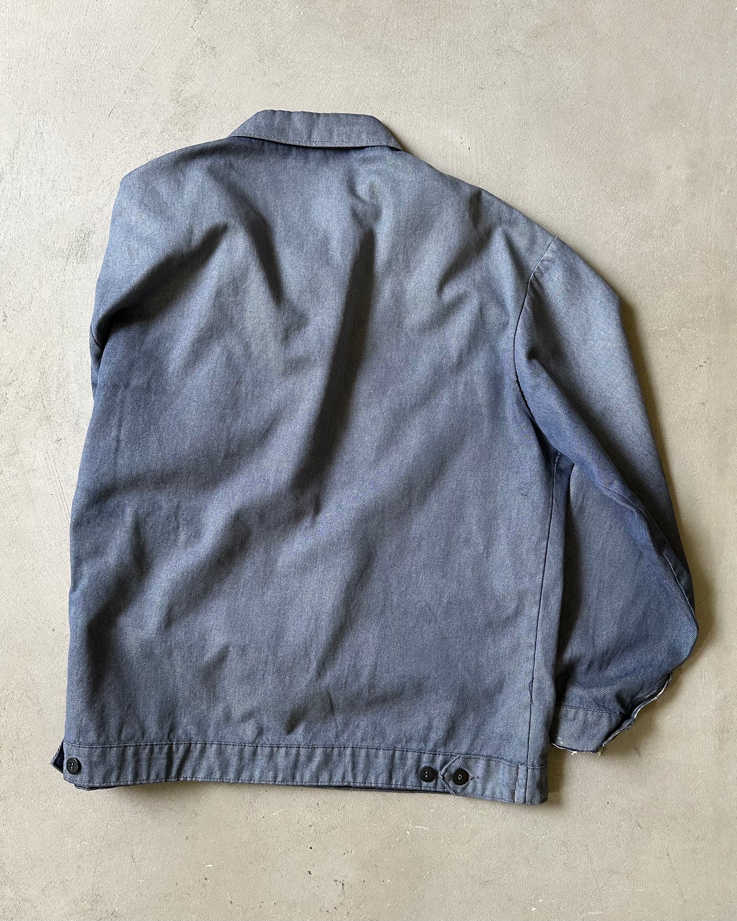 1980s - Distressed Denim Work Jacket - XL