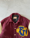 1960s - Burgundy/Cream "Butwin" Varsity Jacket - 38 (S)