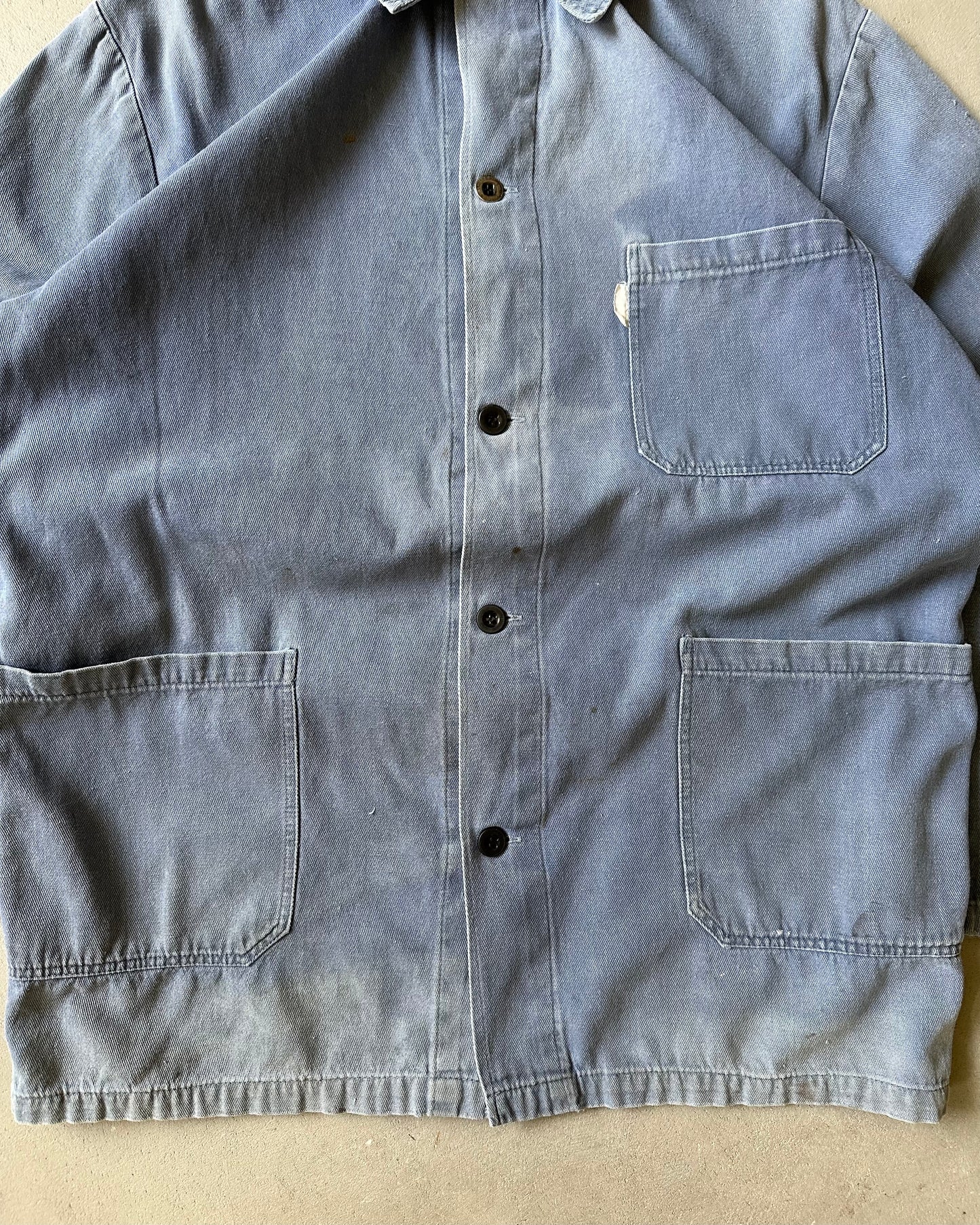 1990s - Distressed Light Blue Euro Chore - M(Long)