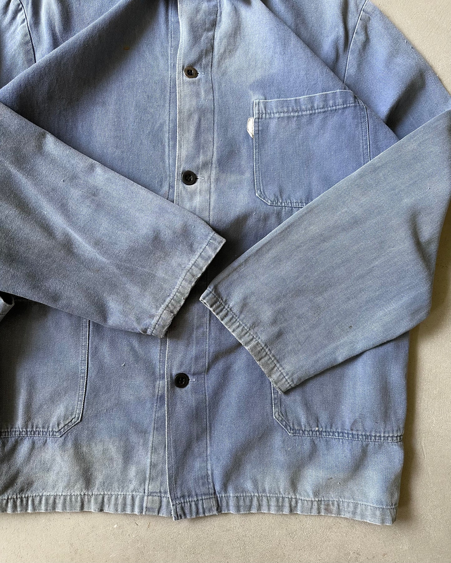 1990s - Distressed Light Blue Euro Chore - M(Long)