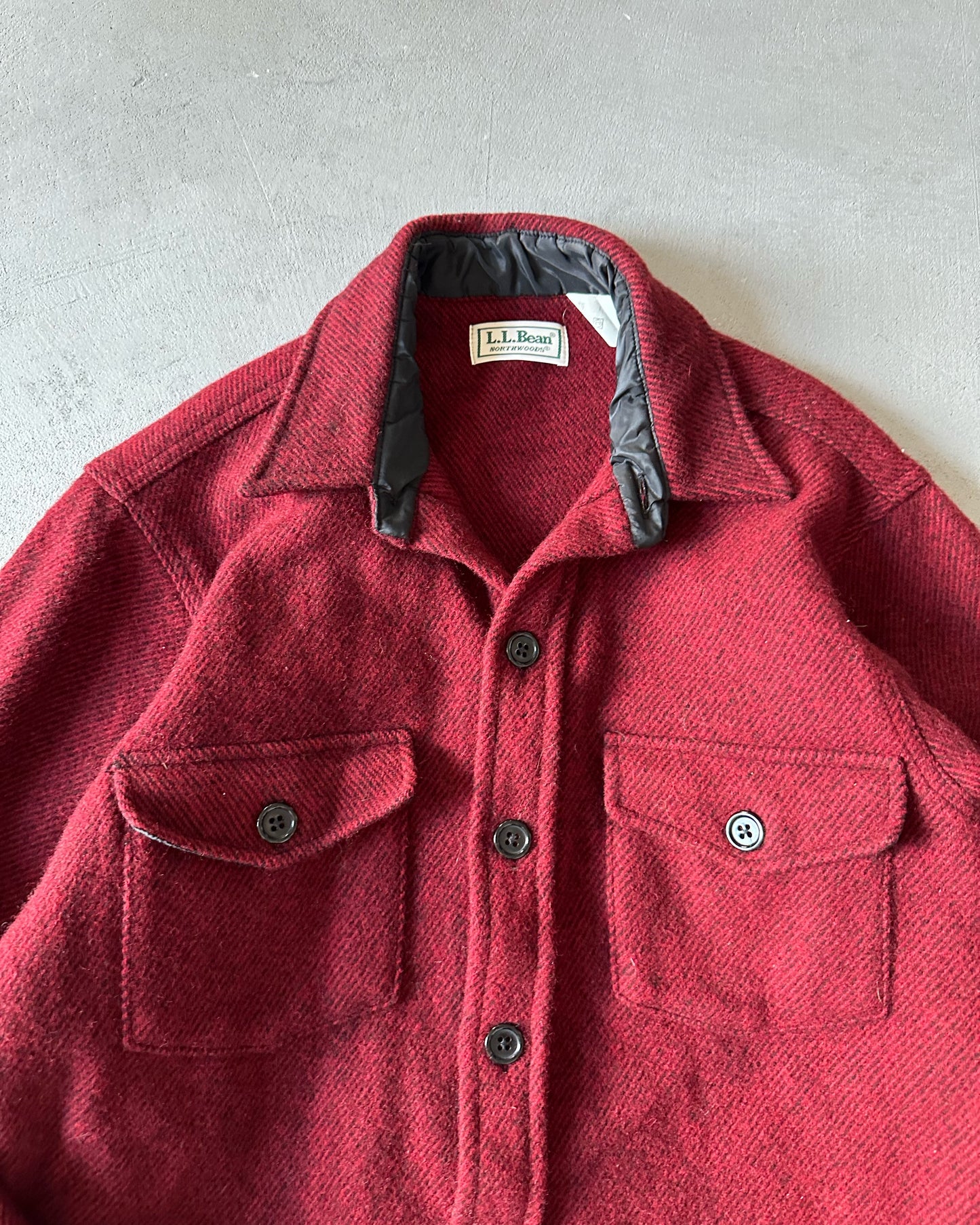 1990s - Red/Black L.L.Bean Button Up - S/M