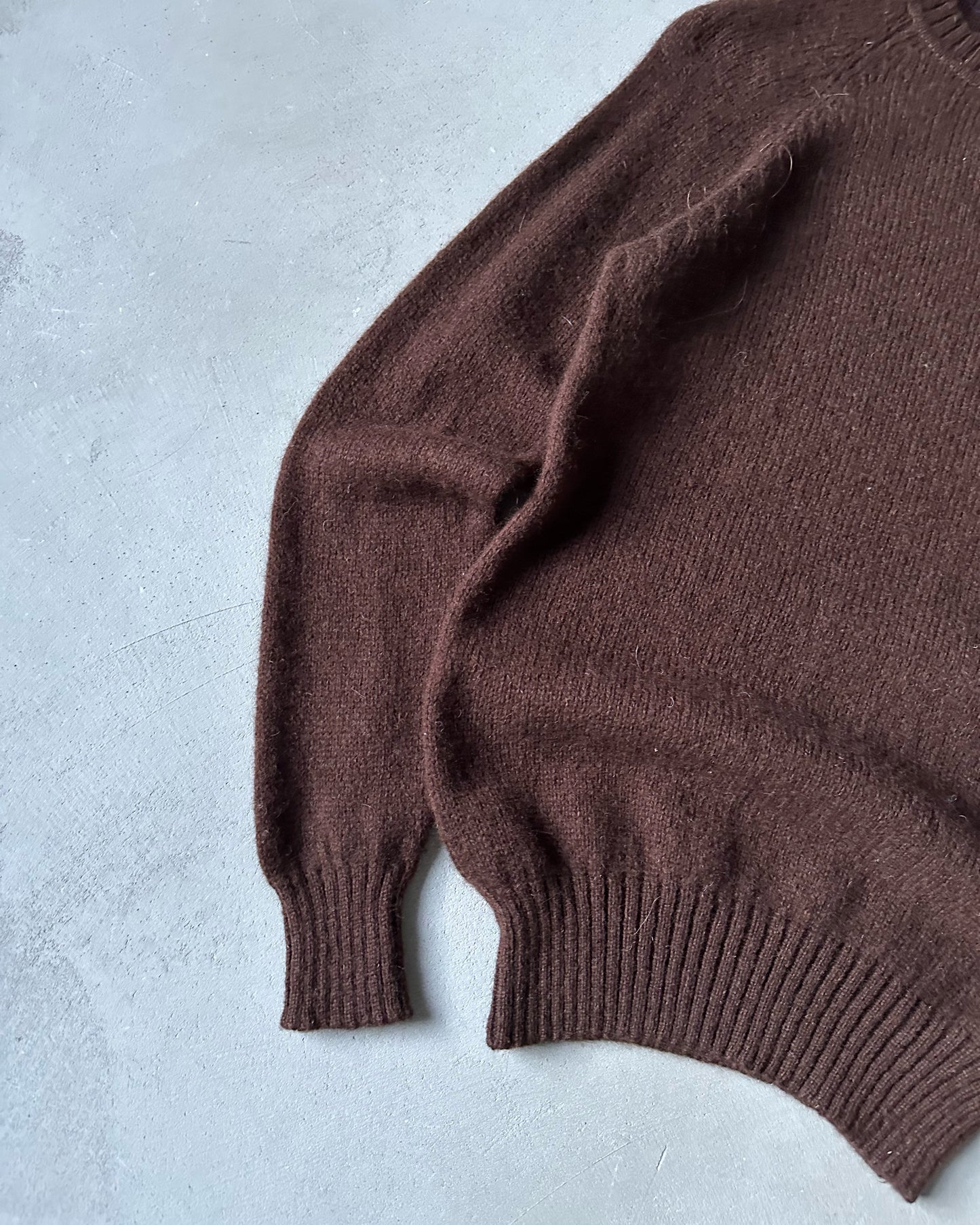 1990s - Distressed Brown Wool Sweater - M