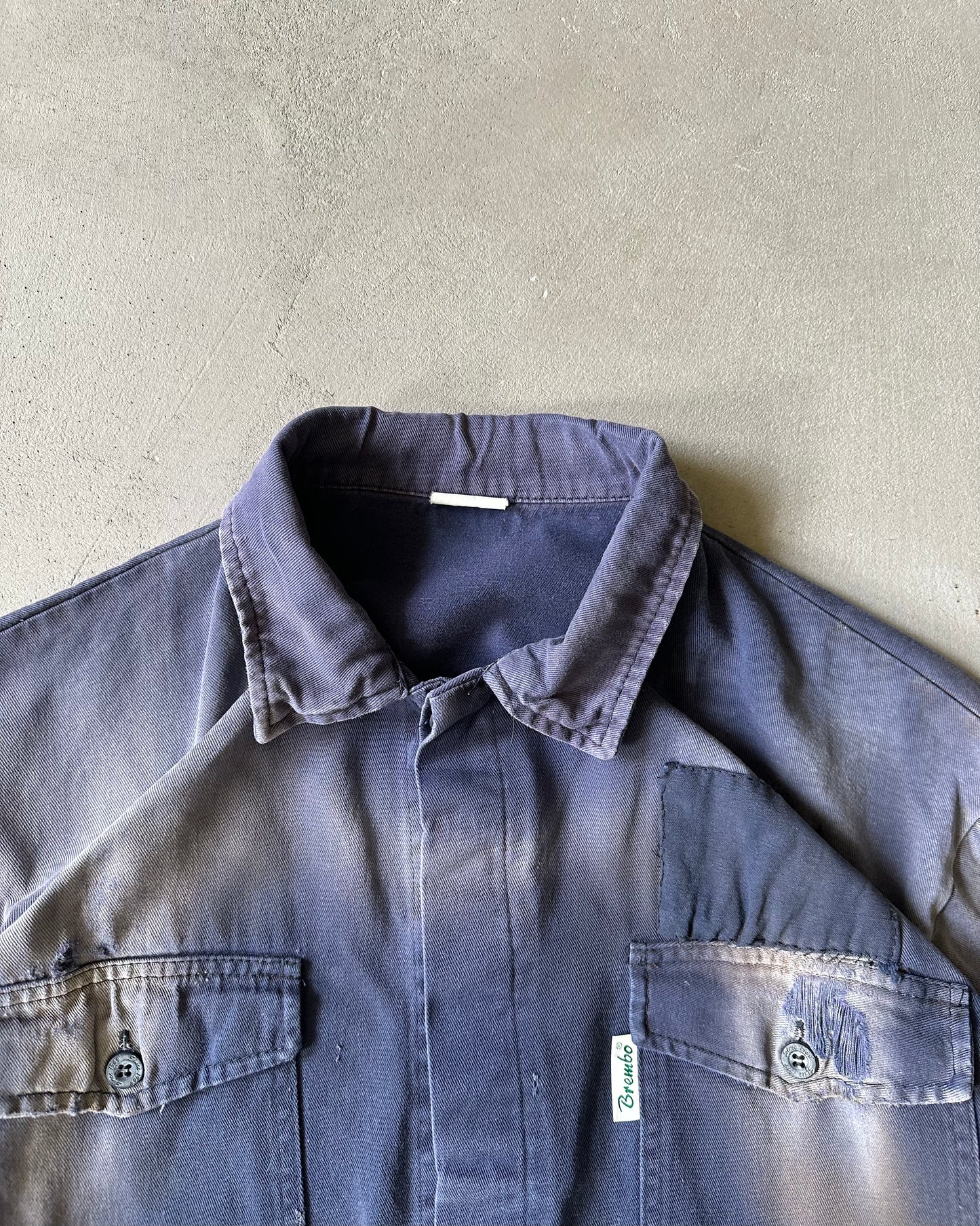 1990s - Distressed Blue Brembo Euro Chore - XL