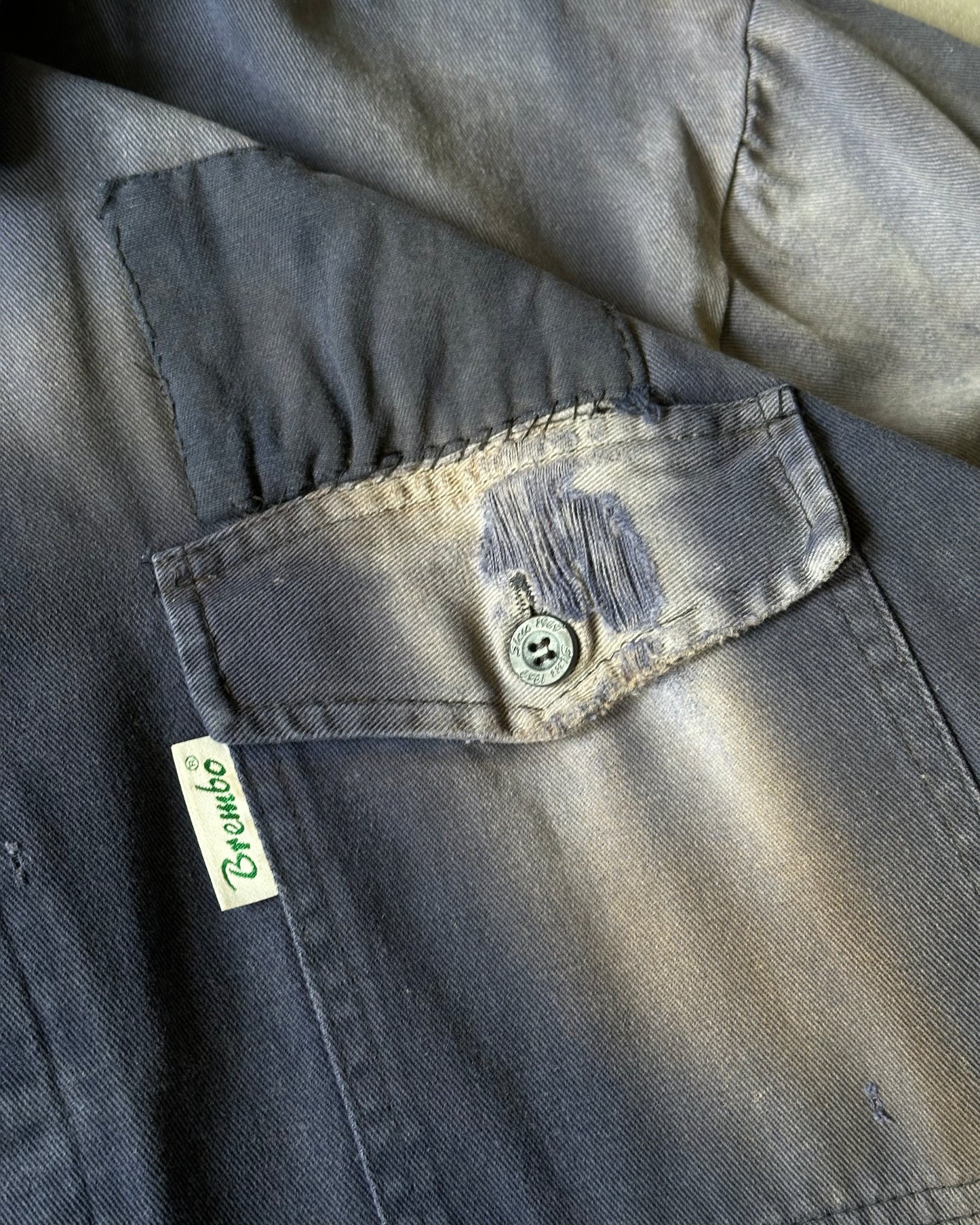 1990s - Distressed Blue Brembo Euro Chore - XL