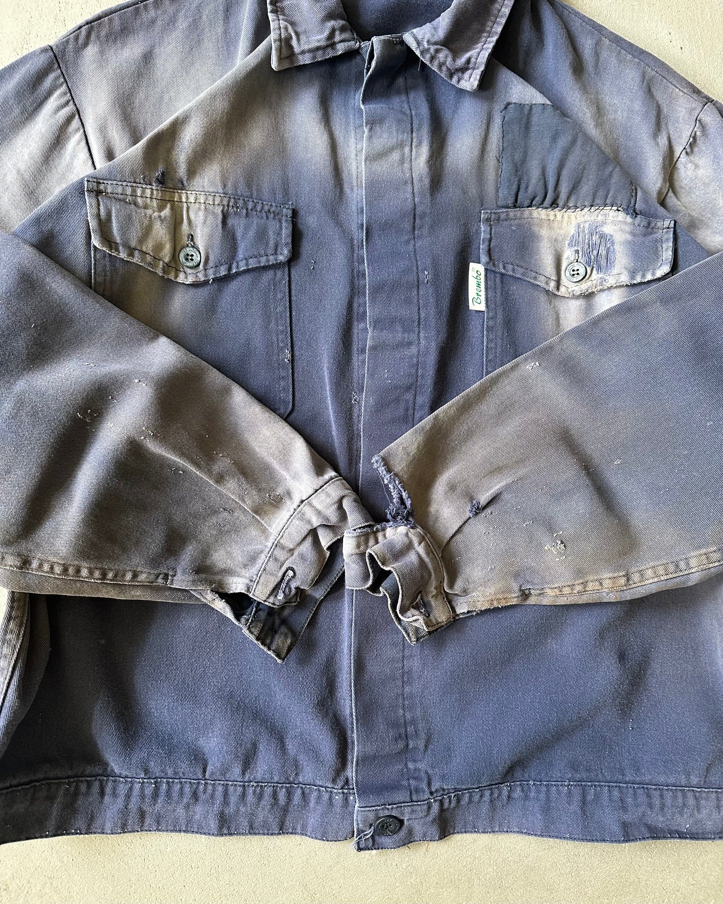1990s - Distressed Blue Brembo Euro Chore - XL