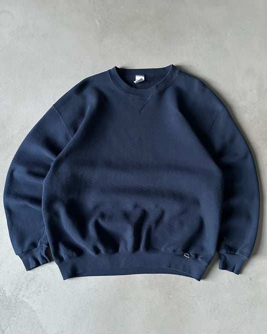 1990s - Navy Russell Crewneck - XL