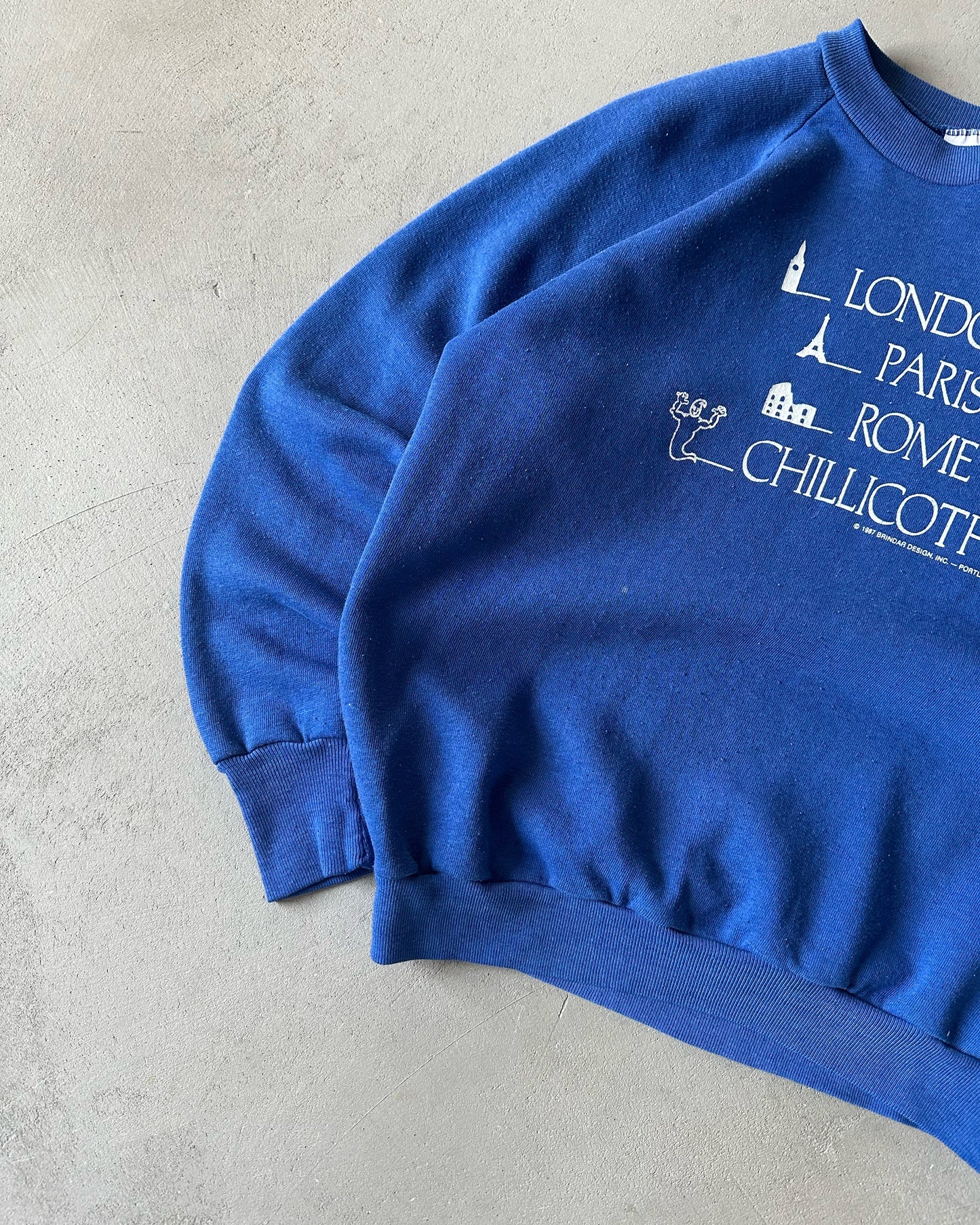 1980s - Blue "Cities" Crewneck - S