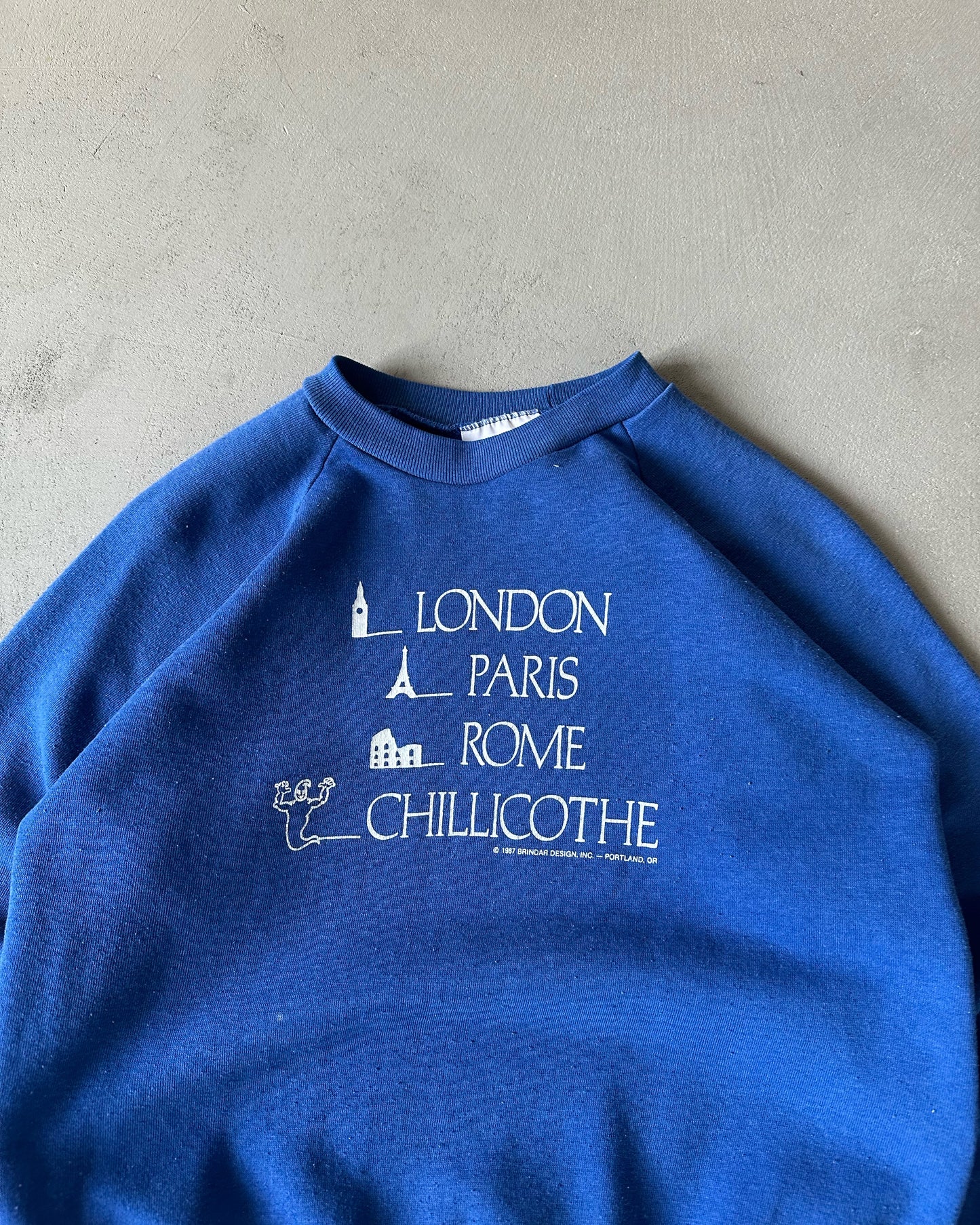 1980s - Blue "Cities" Crewneck - S