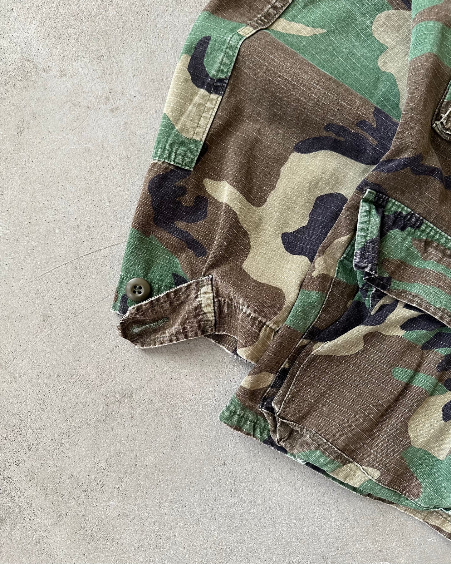 2000s - Camo Military Overshirt - S
