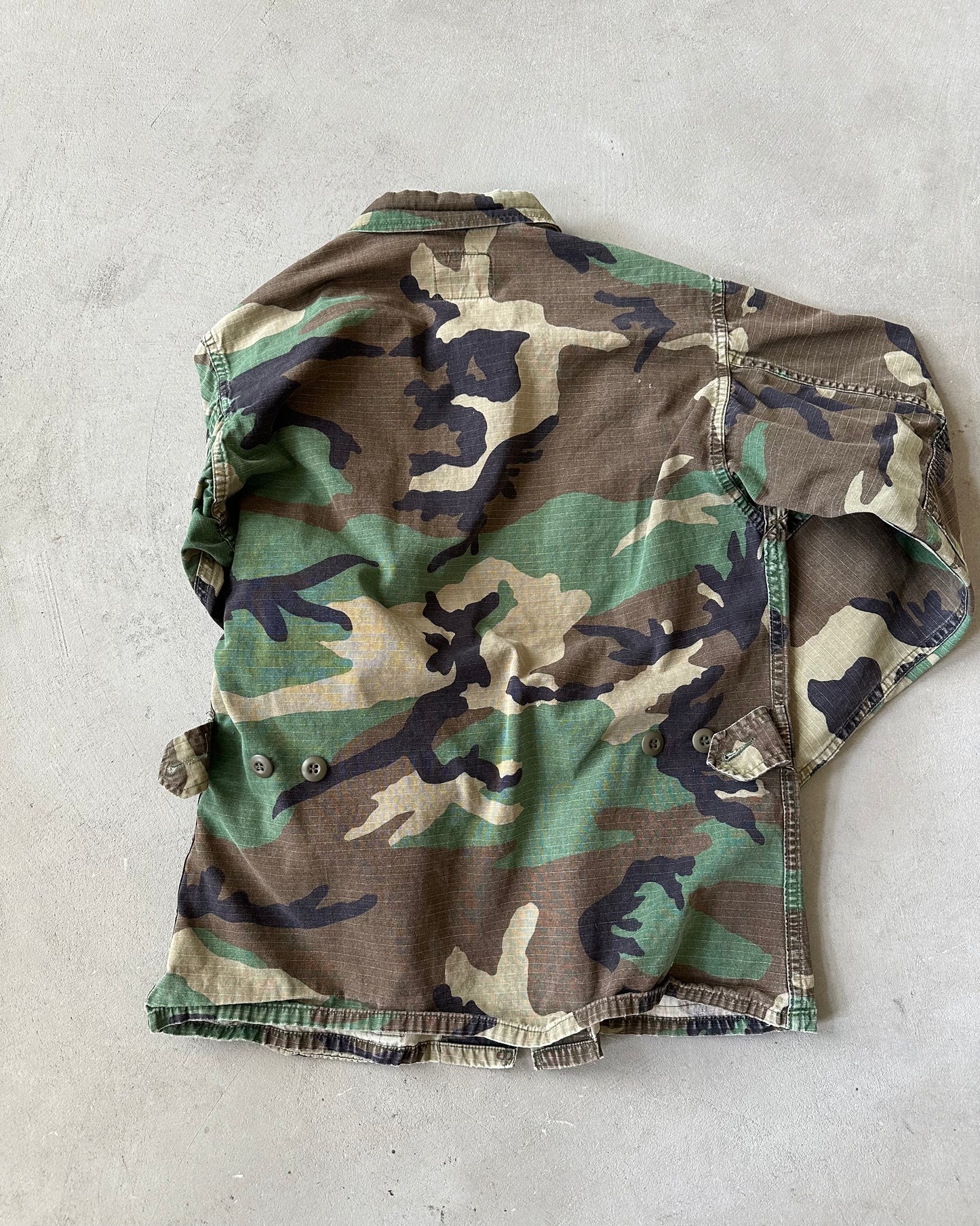 2000s - Camo Military Overshirt - S
