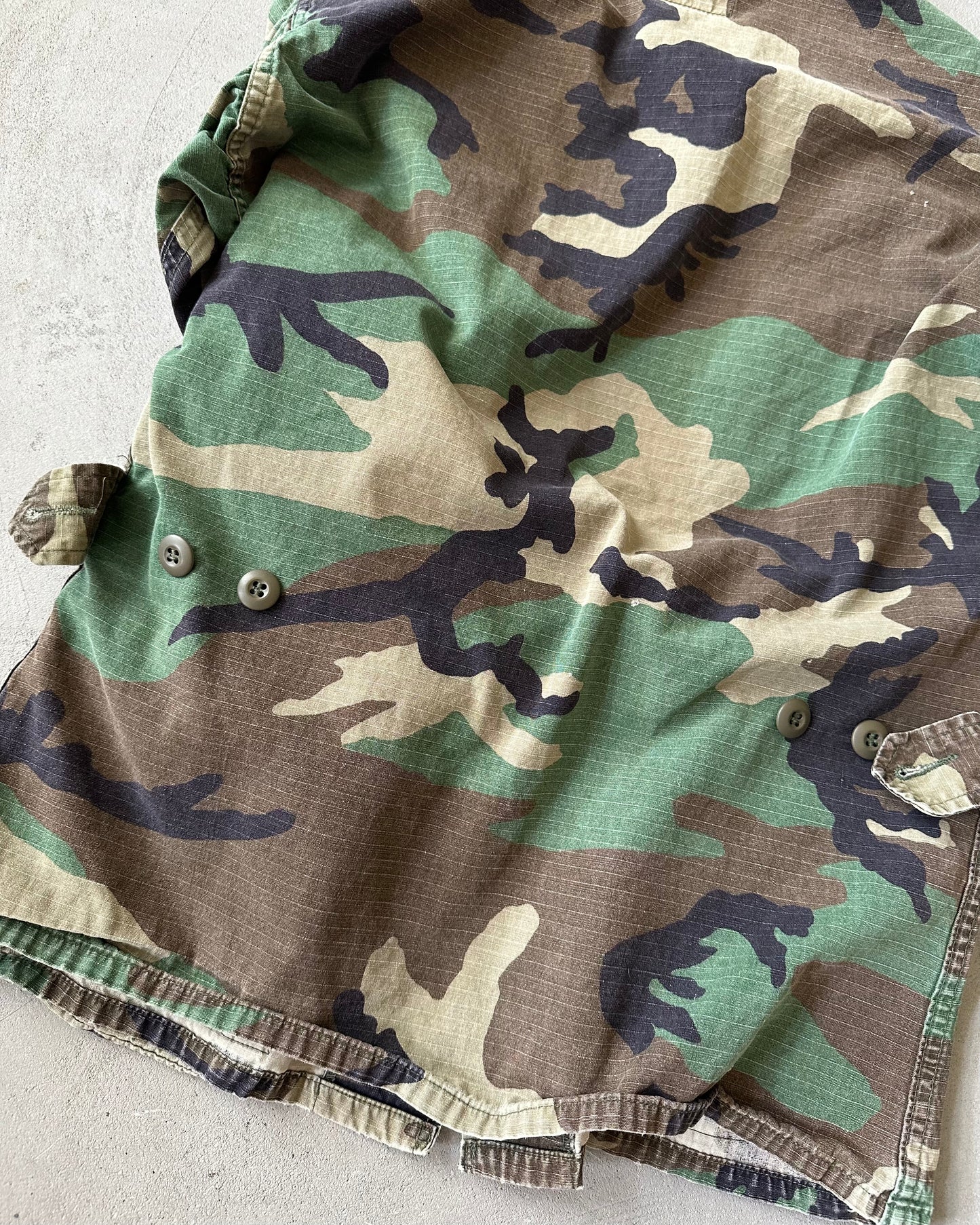 2000s - Camo Military Overshirt - S