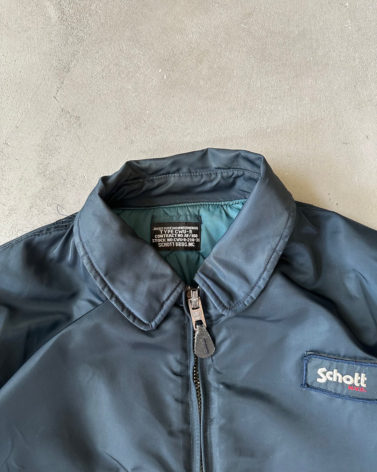 Années 2000 - Blouson aviateur Schott Marine - XL