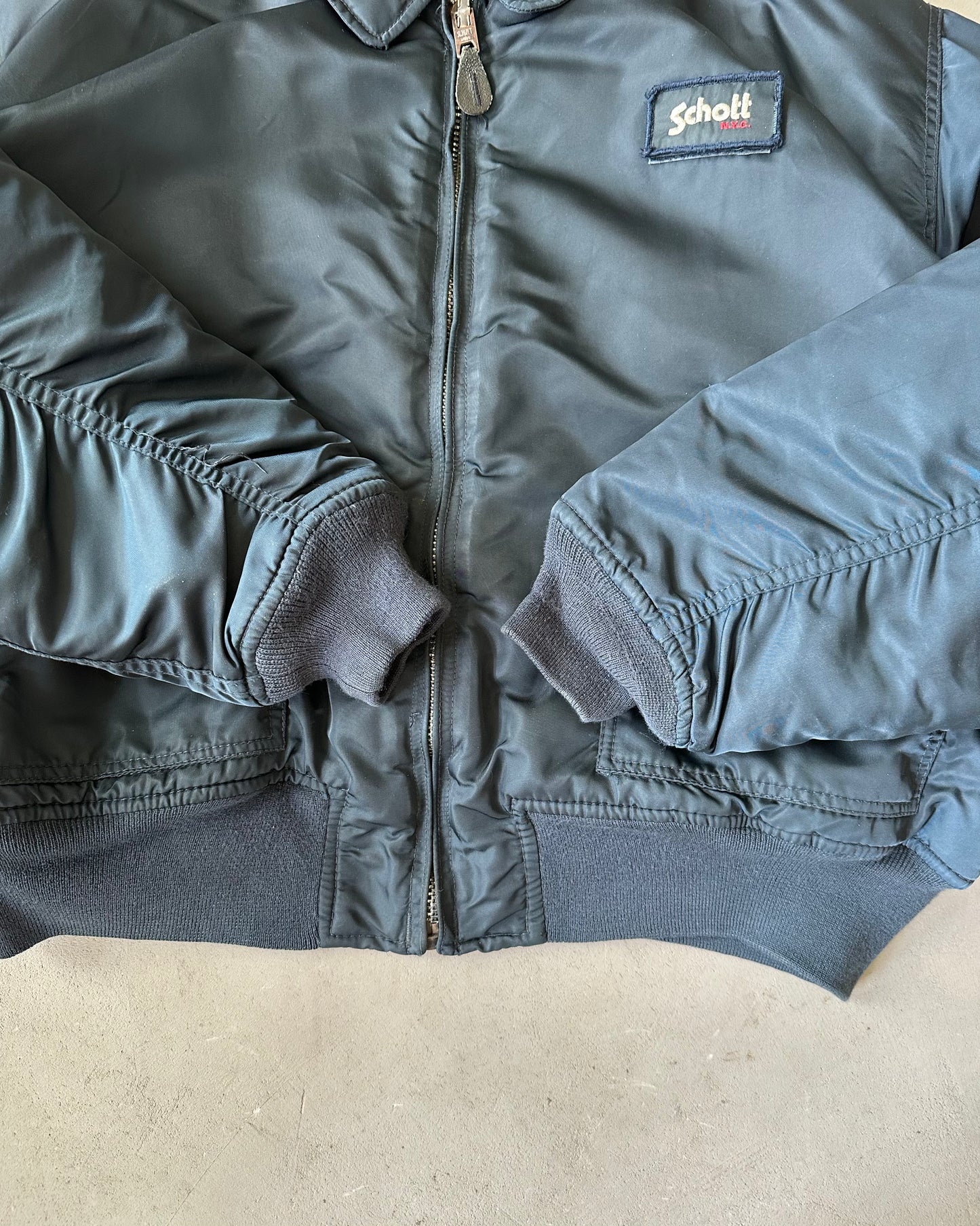 Années 2000 - Blouson aviateur Schott Marine - XL