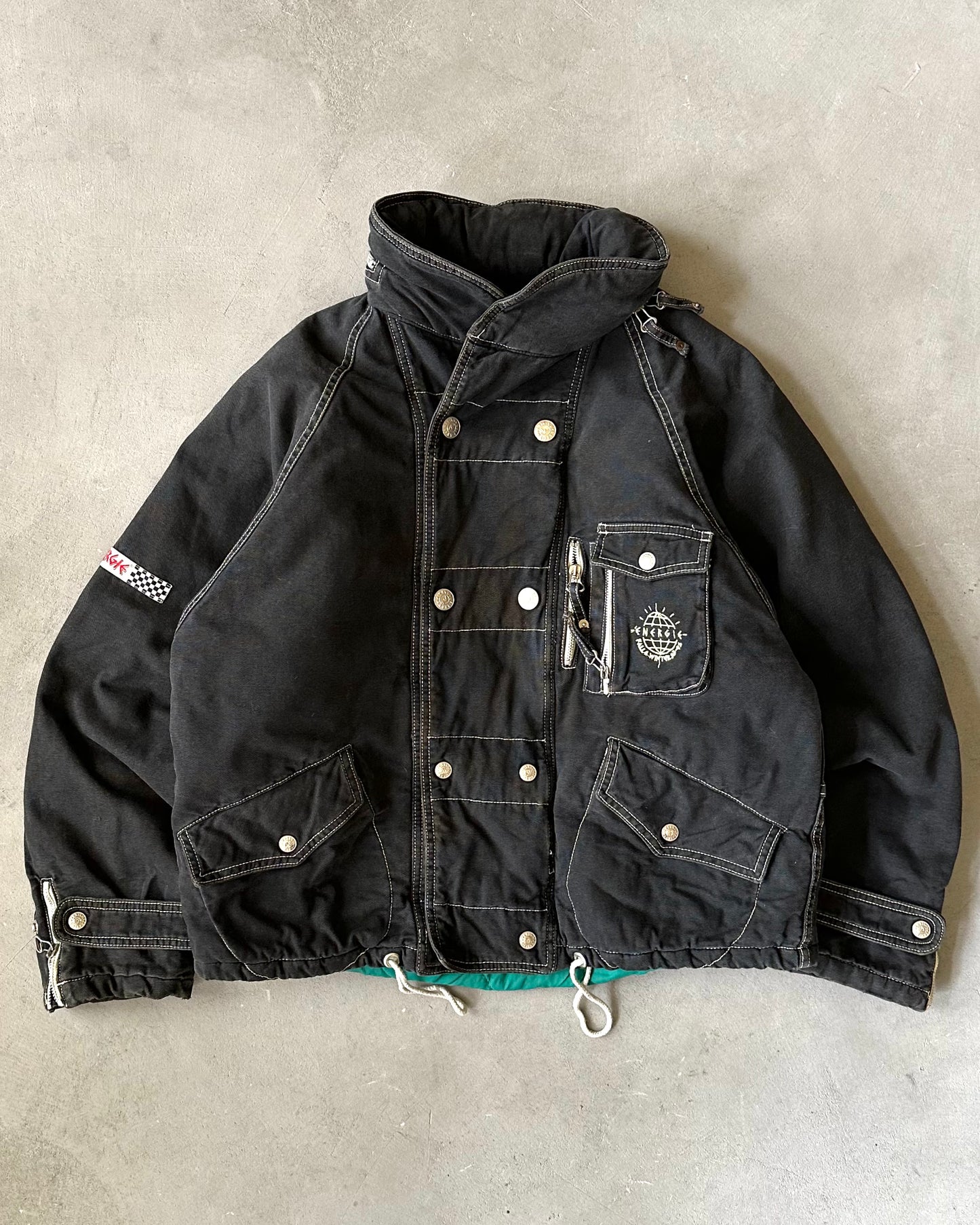 Années 90 - Veste croisée noire Energie - M