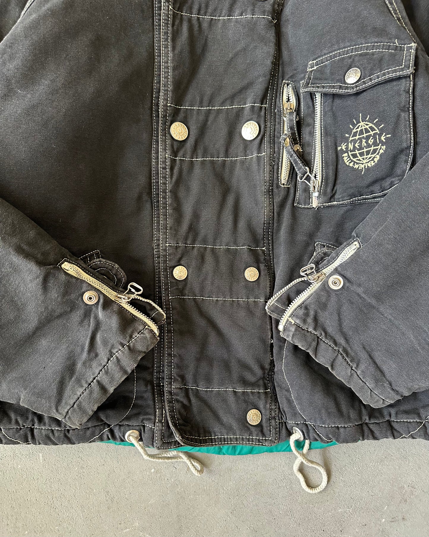 Années 90 - Veste croisée noire Energie - M