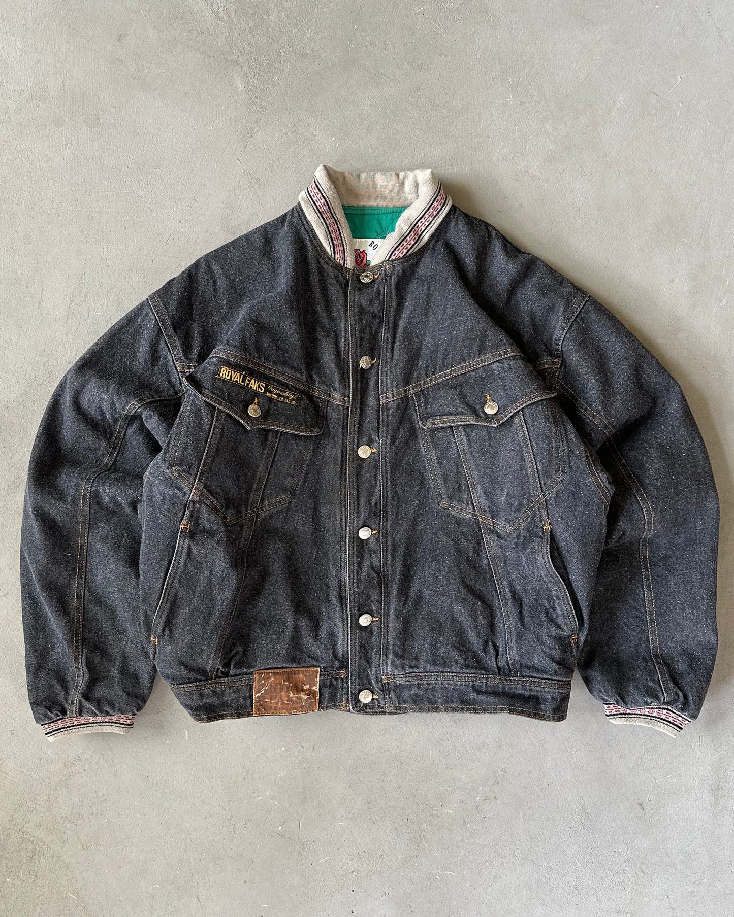 Années 90 - Veste Trucker Charbon - T.L