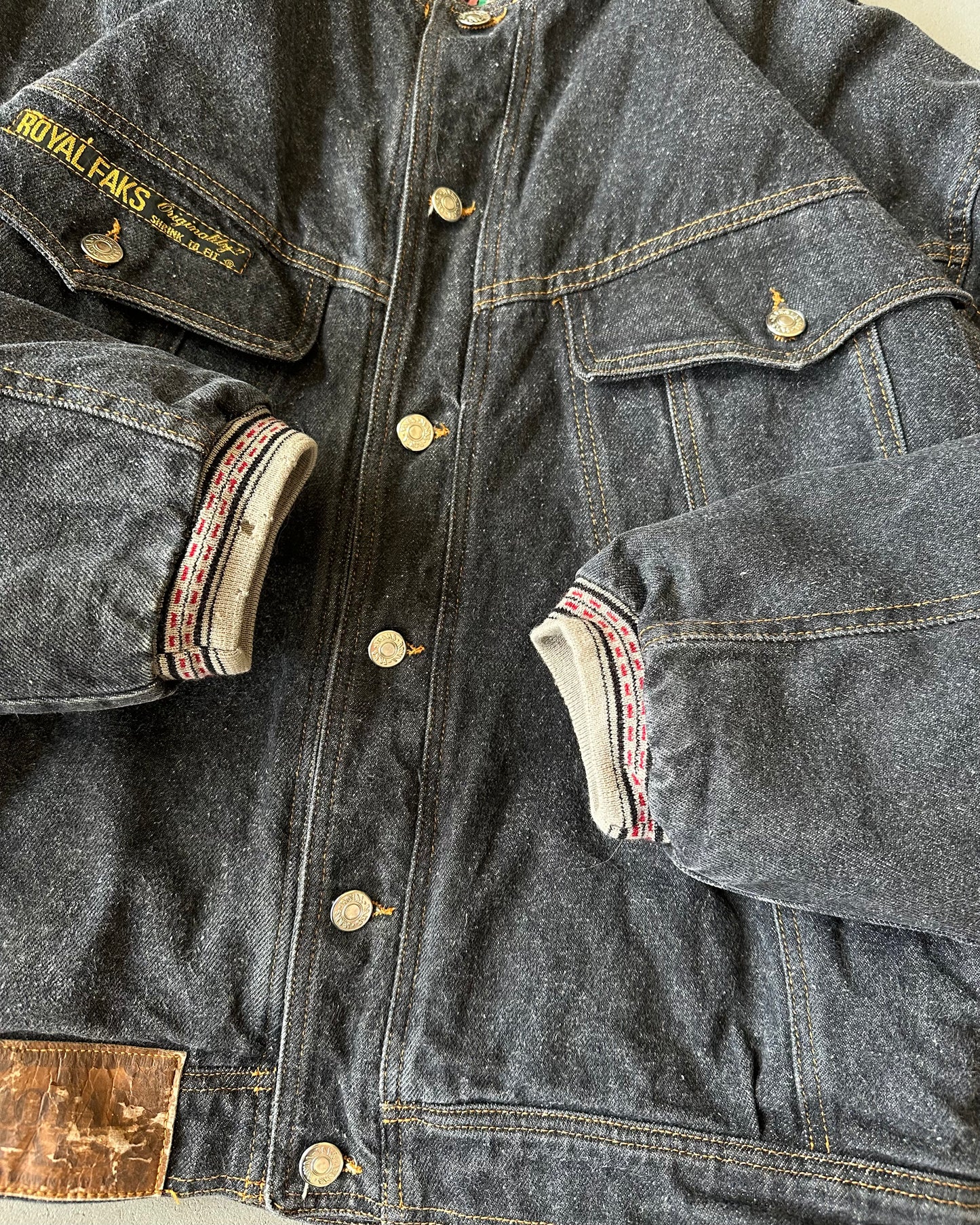 Années 90 - Veste Trucker Charbon - T.L