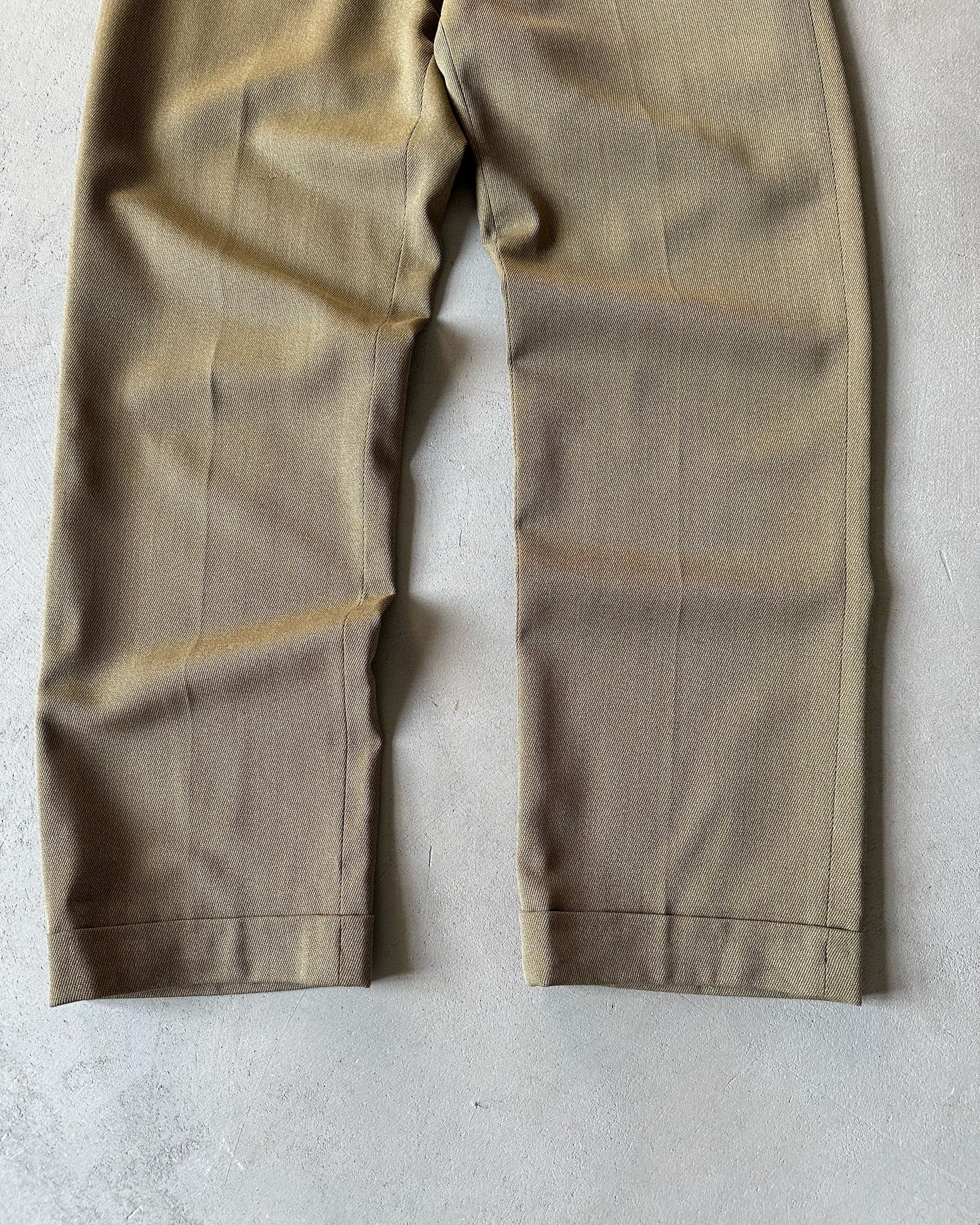 1990s - Brown/Green Polo RL Wool Trousers - 32x29