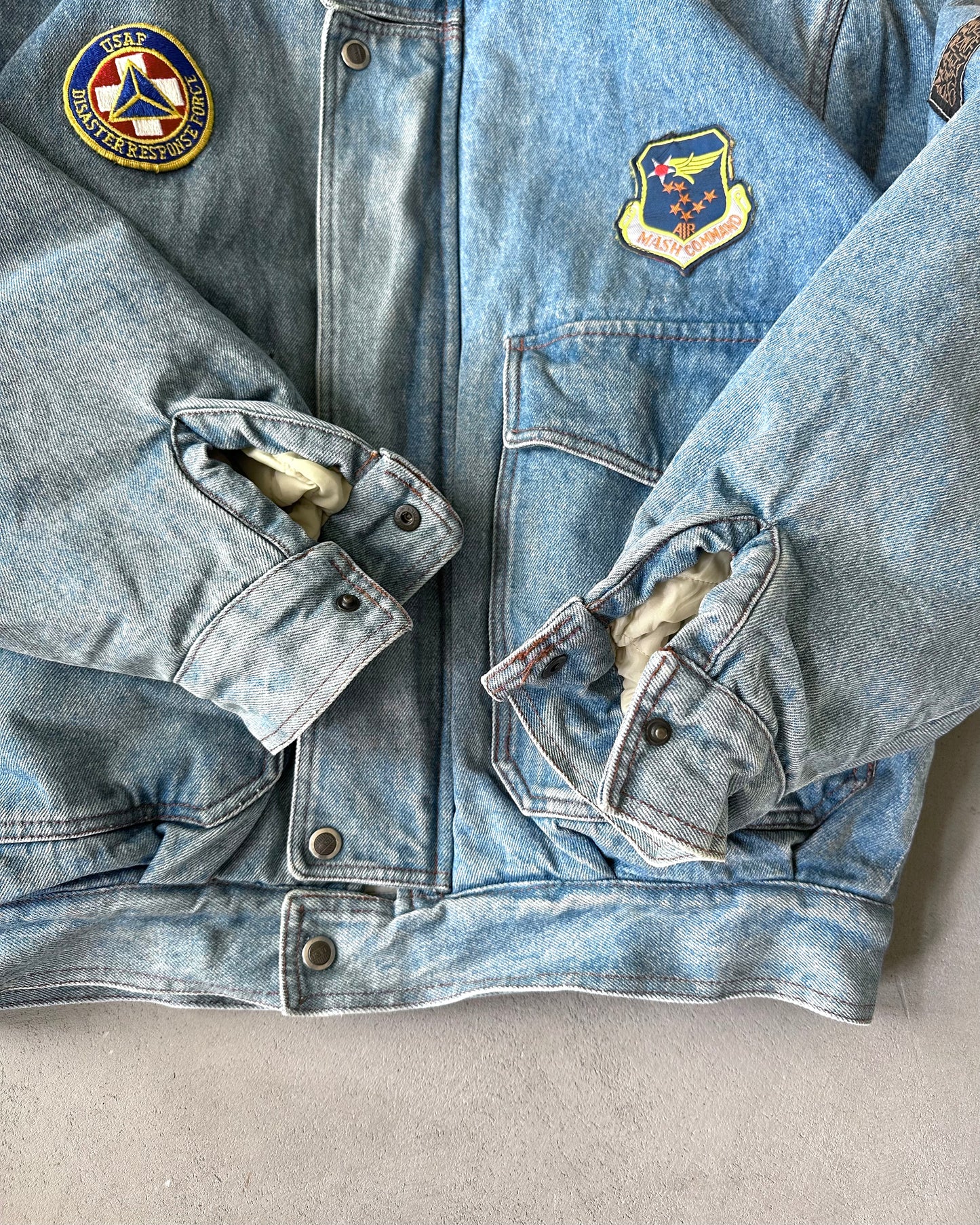 Années 1990 - Blouson en jean Aviateur - M