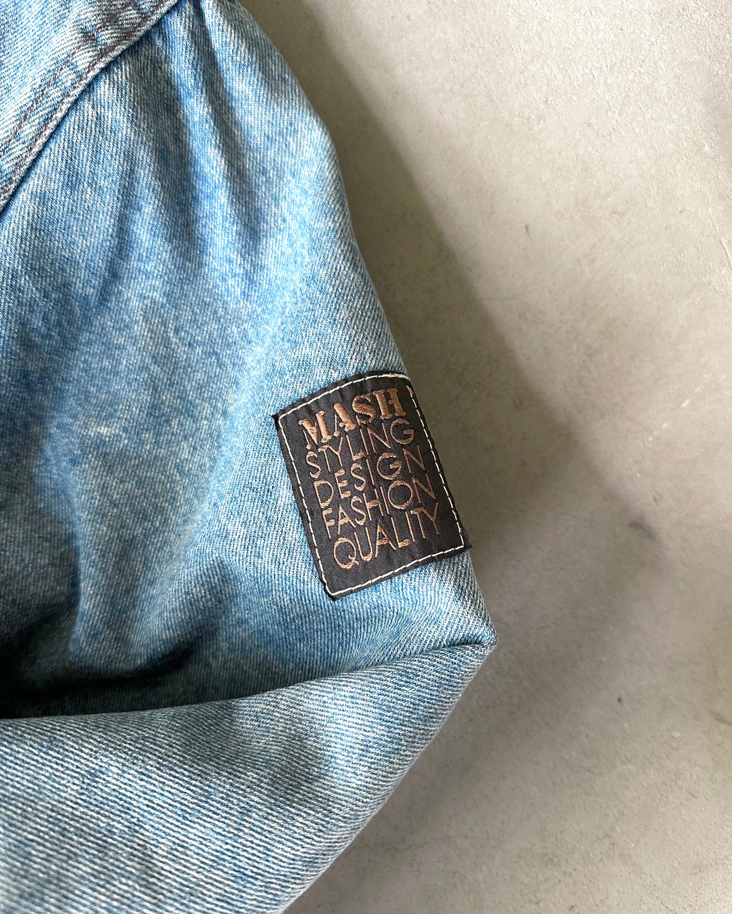 Années 1990 - Blouson en jean Aviateur - M