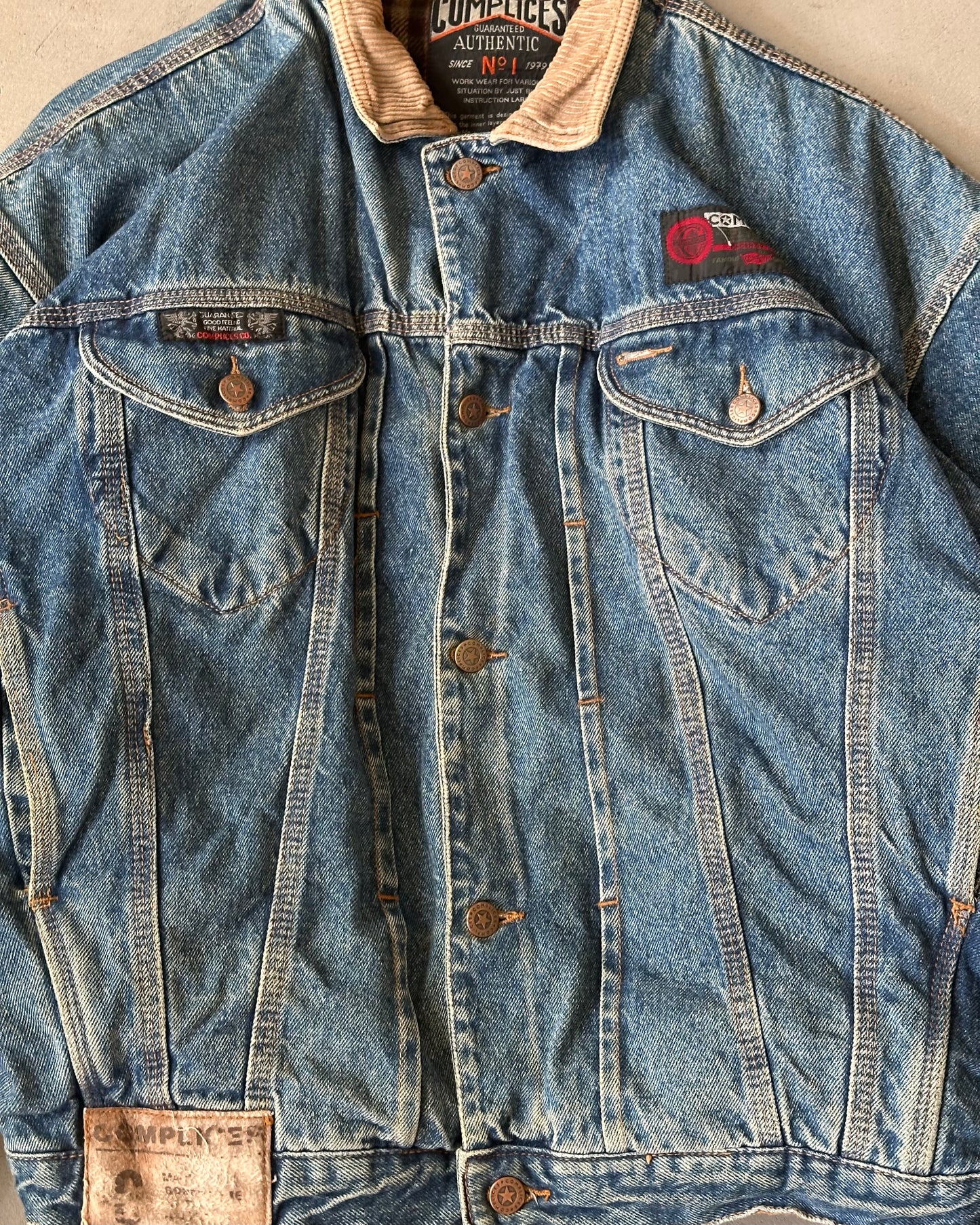 Années 90 - Veste en jean matelassée - M/L