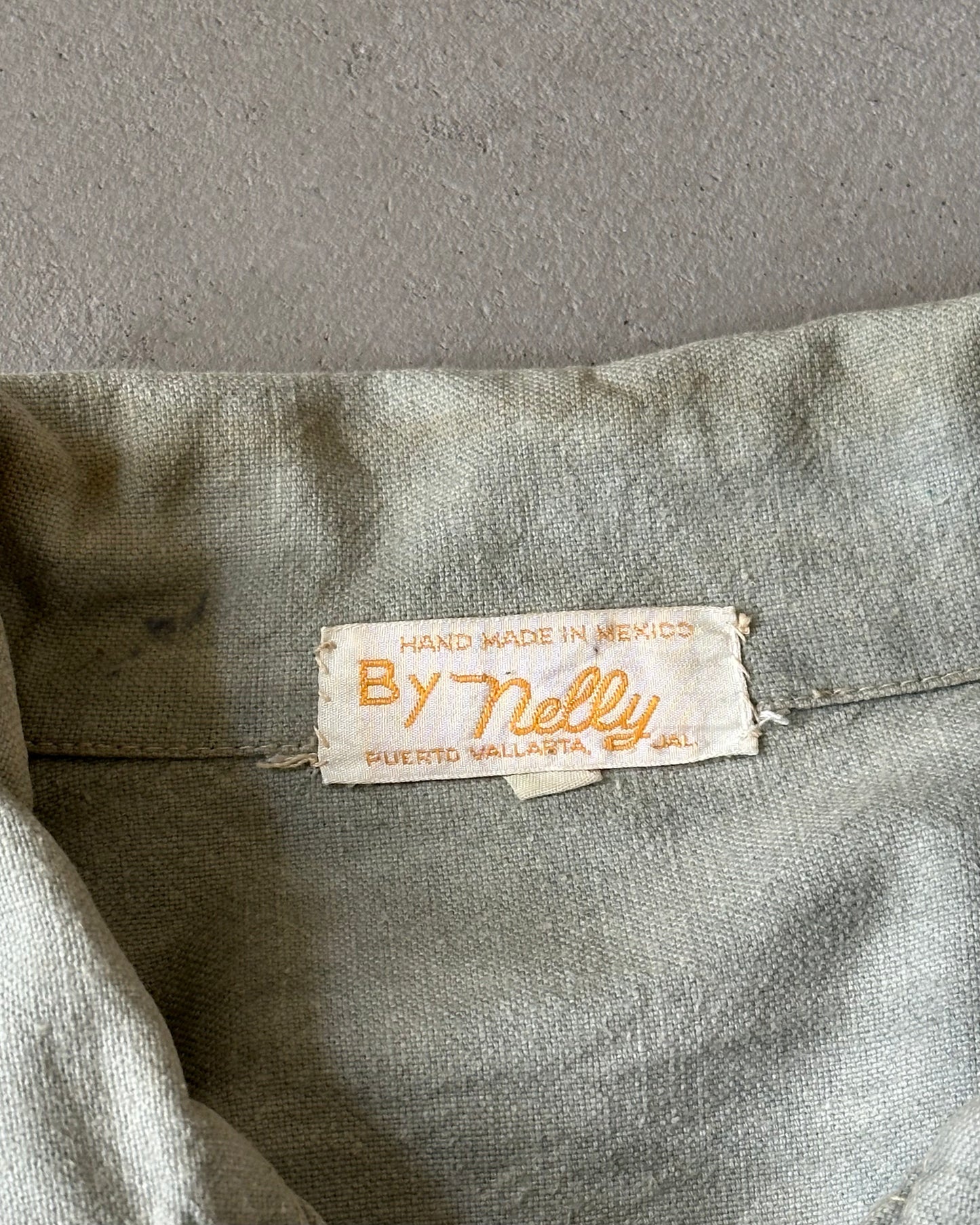 Années 1980 - Blouson souvenir mexicain gris - (F)M