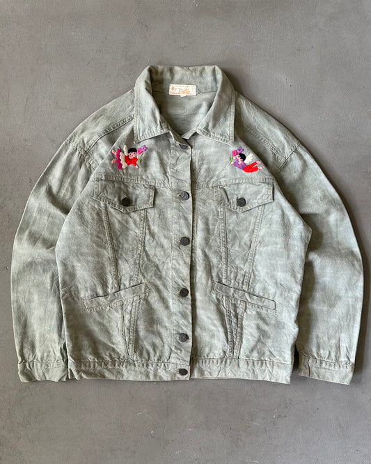 Années 1980 - Blouson souvenir mexicain gris - (F)M