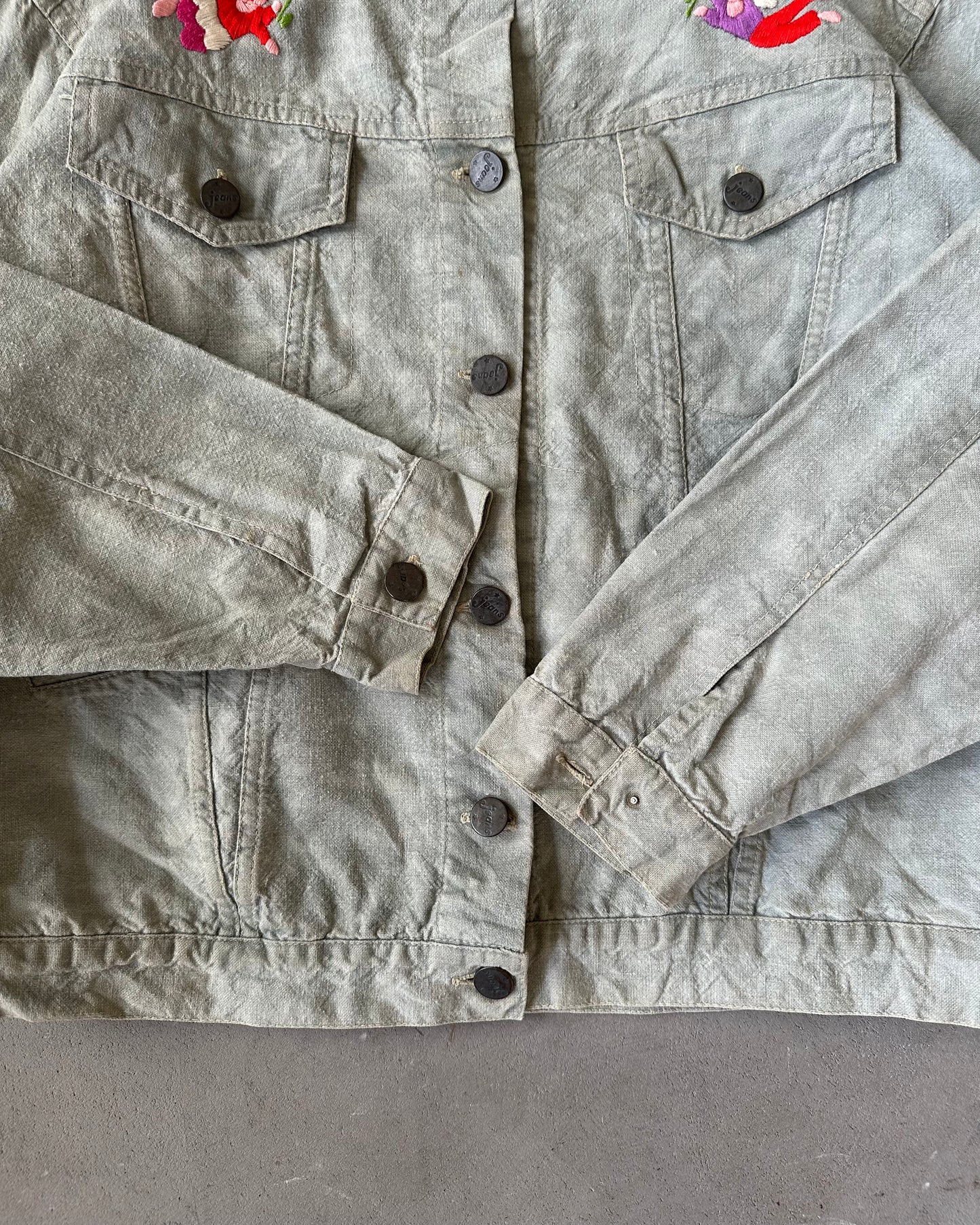 Années 1980 - Blouson souvenir mexicain gris - (F)M