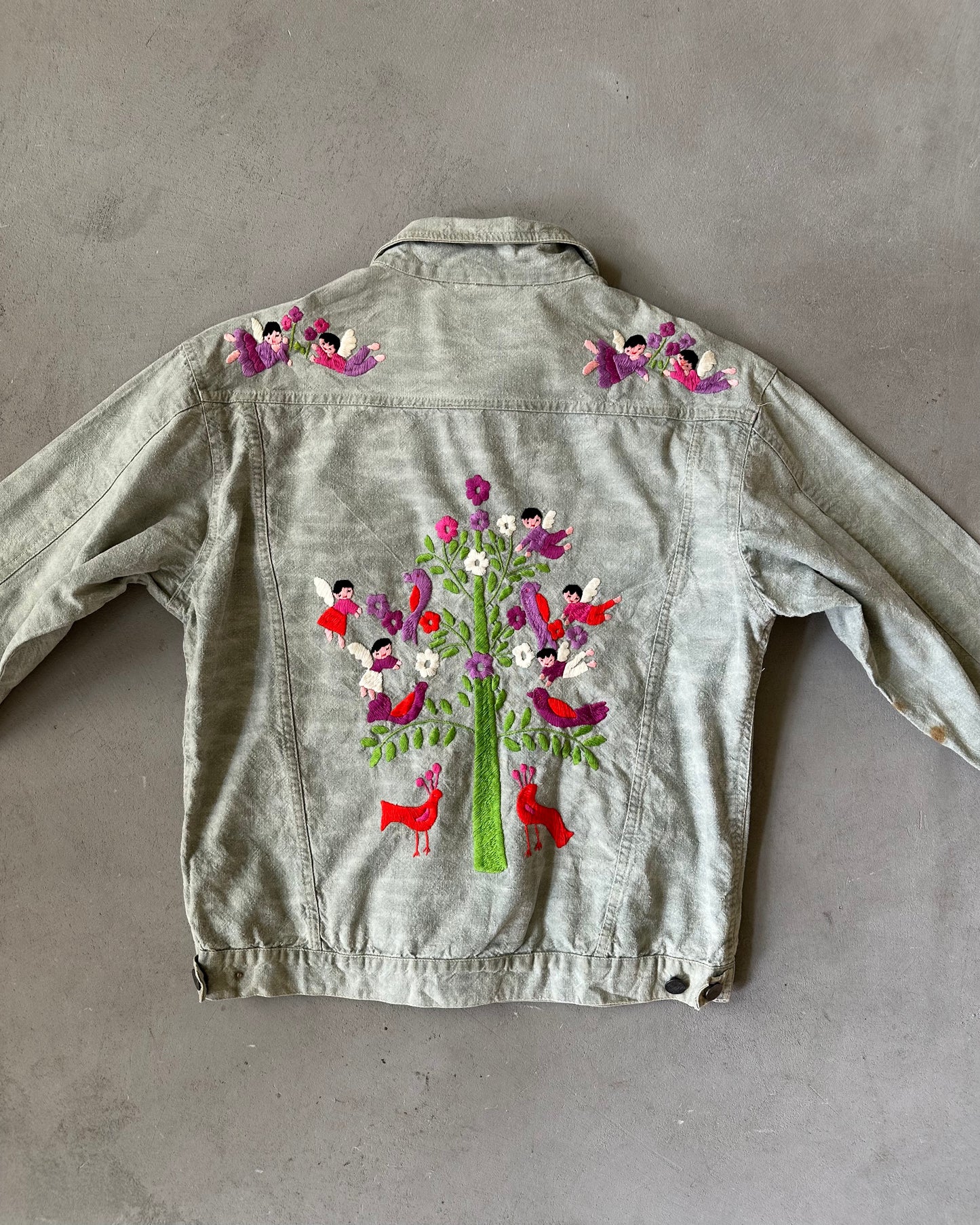 Années 1980 - Blouson souvenir mexicain gris - (F)M