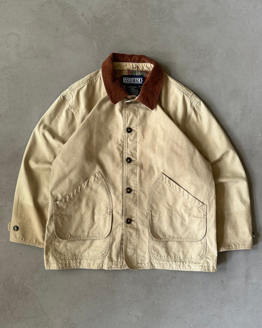 Années 90 - Veste de travail Lands' End beige - Taille XL