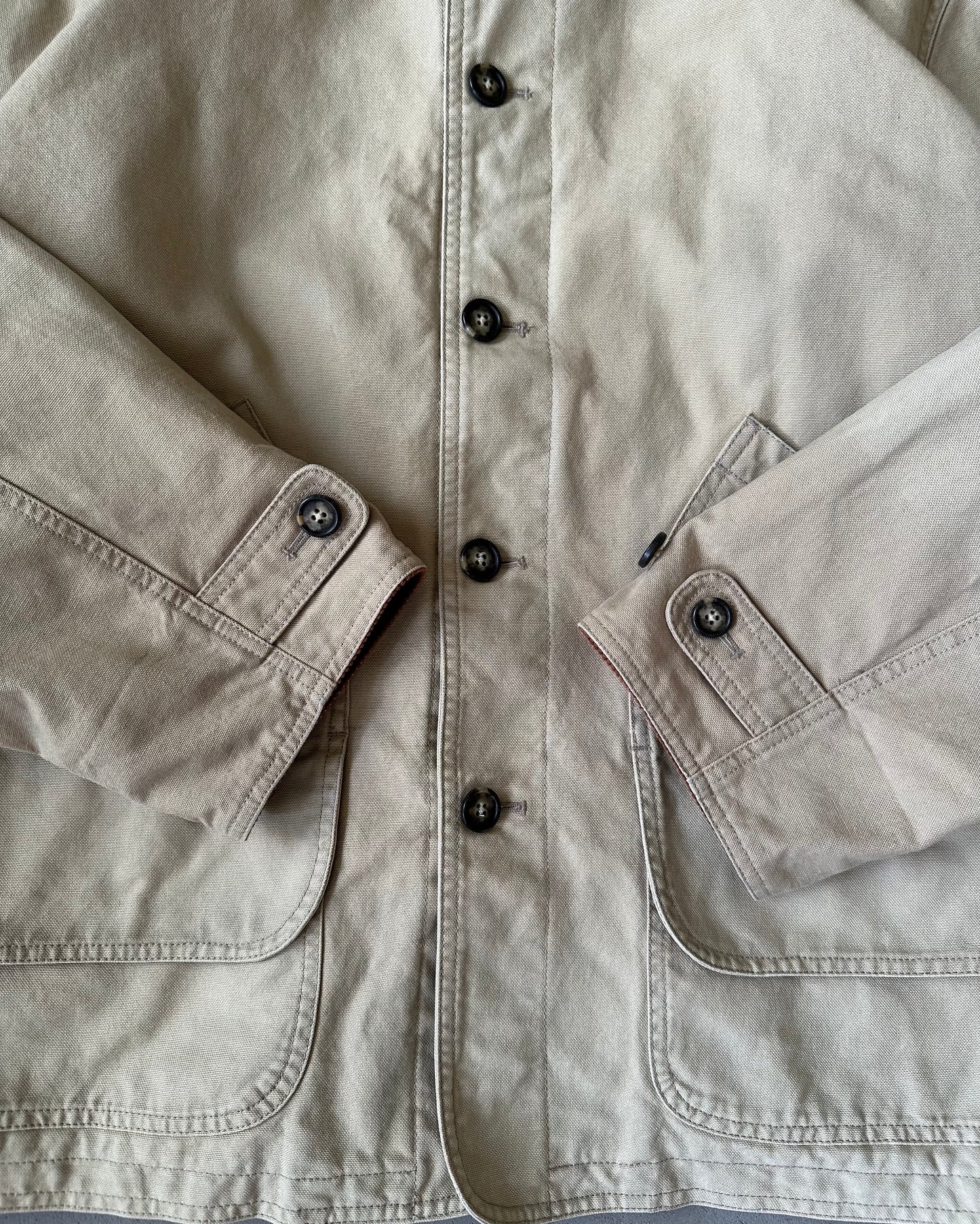 Années 90 - Veste de travail Lands' End beige - Taille XL