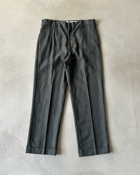 1970s - Charcoal L.L.Bean Wool Trousers - 34x29