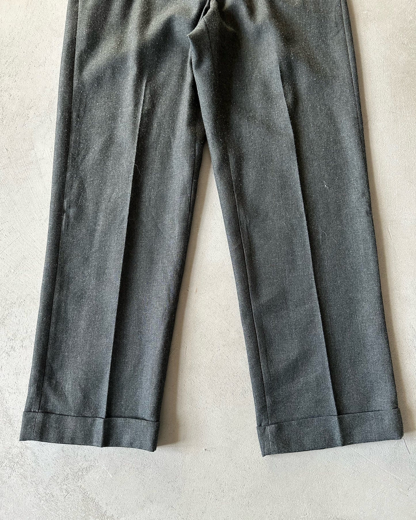 1970s - Charcoal L.L.Bean Wool Trousers - 34x29