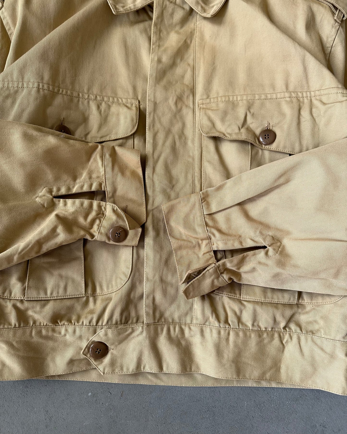 1980s - Beige G.B Pedrini Officer Jacket - M