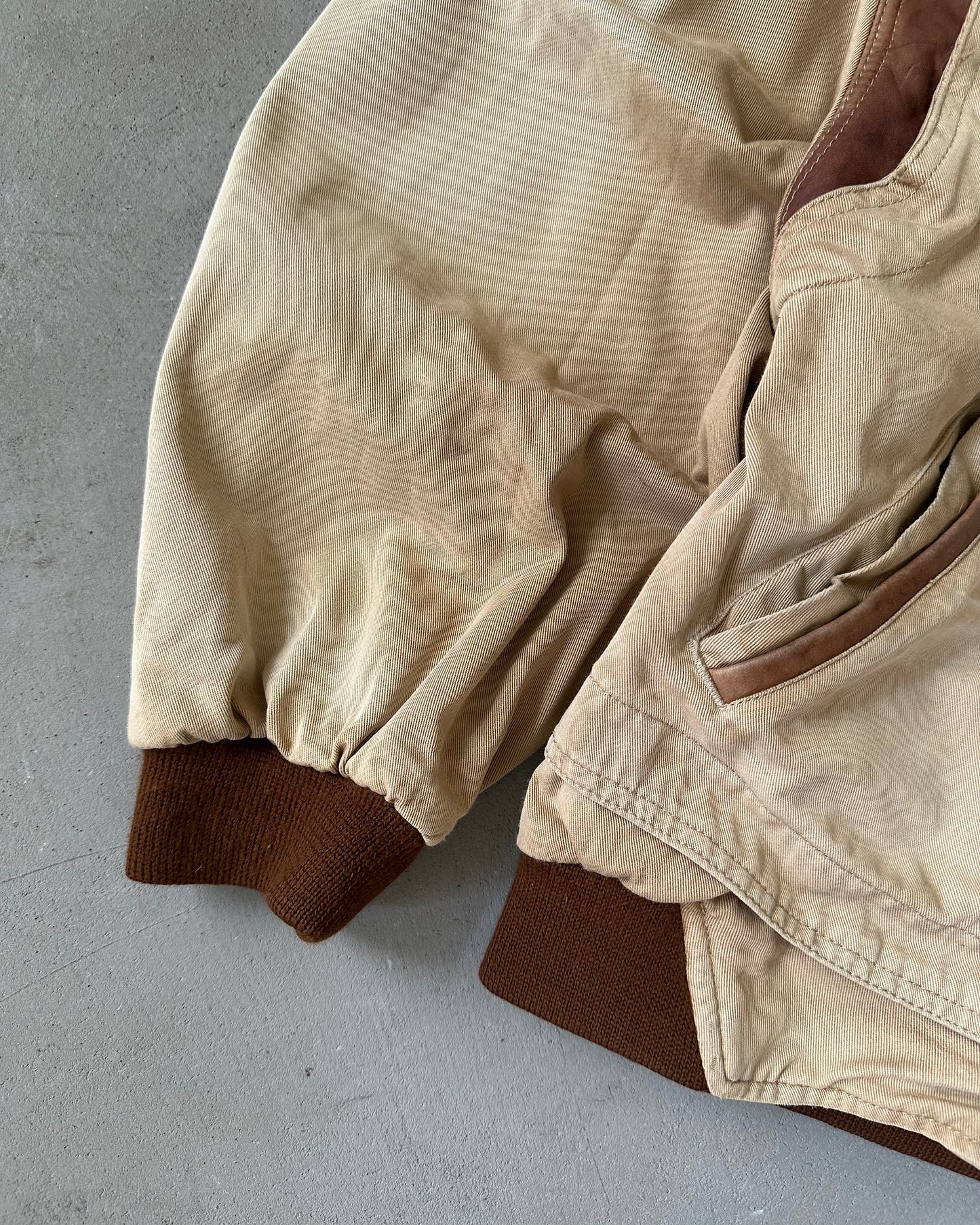 Années 80 - Veste Euro beige/marron - T. M