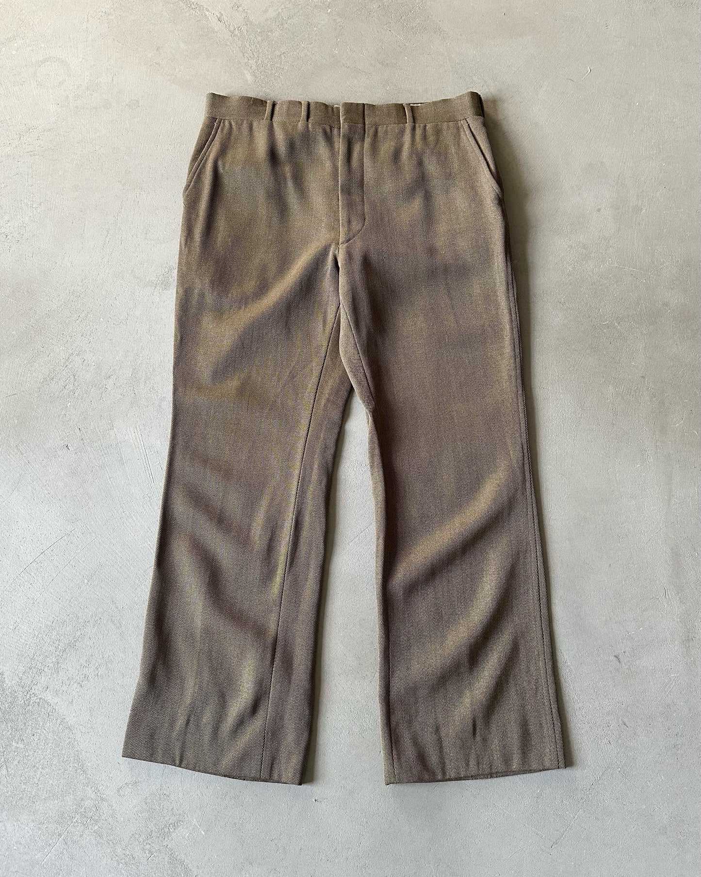 1970s - Brown Cavalry Twill By Corbin Trousers - 34x29