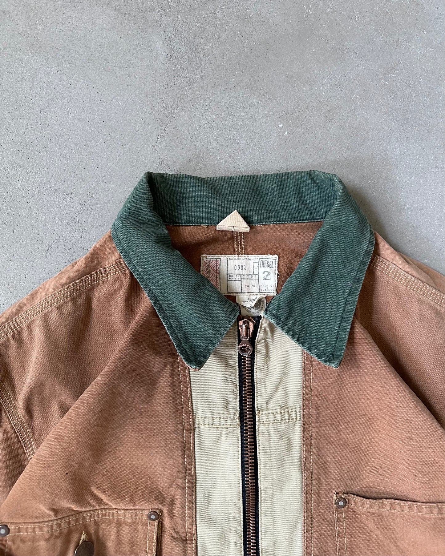 Années 2000 - Veste de travail Diesel marron - Taille M