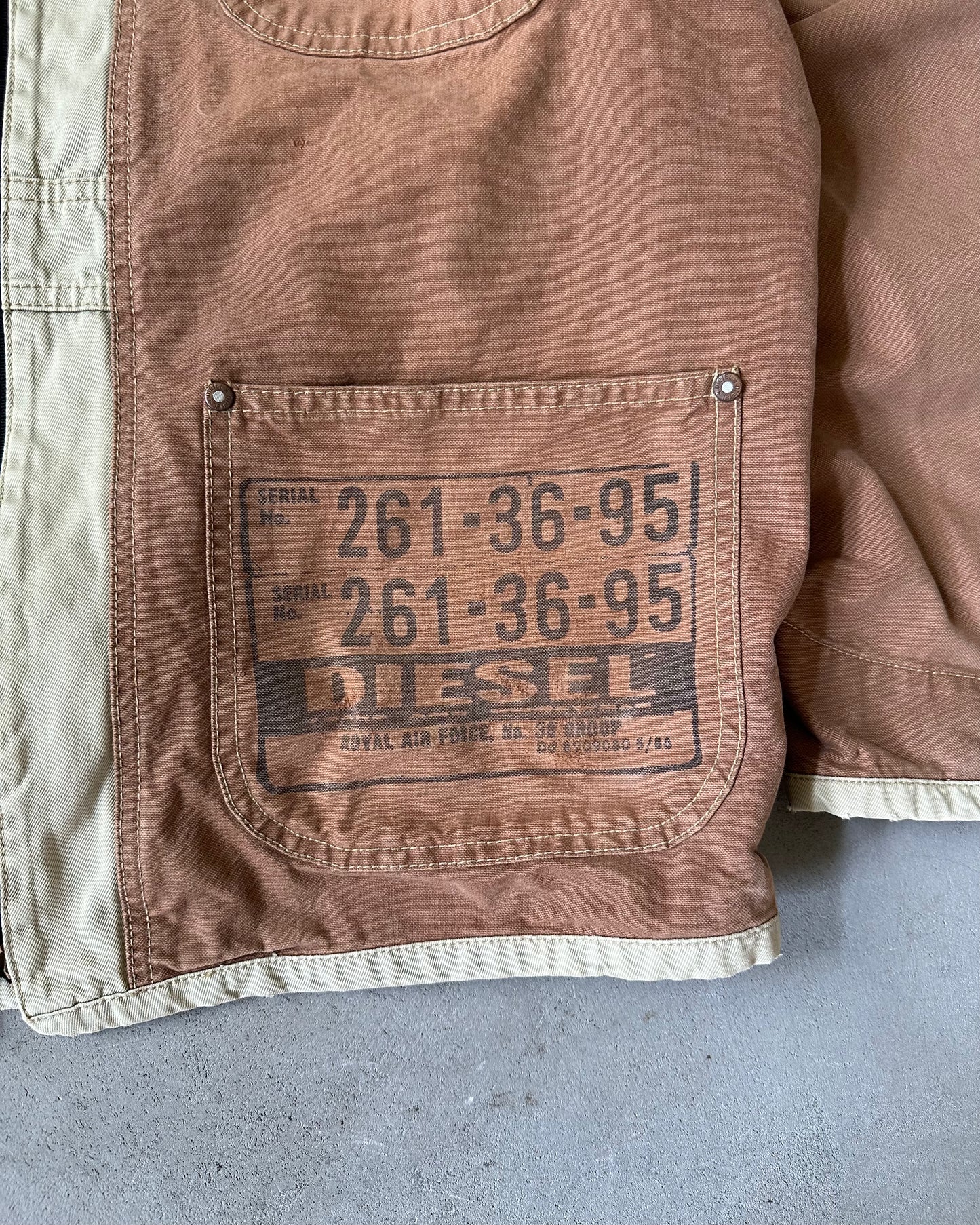 Années 2000 - Veste de travail Diesel marron - Taille M
